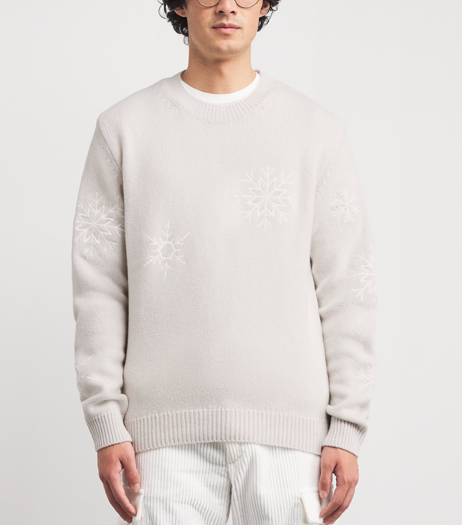 Wool Snowflake Sweater SABBIA Image 3