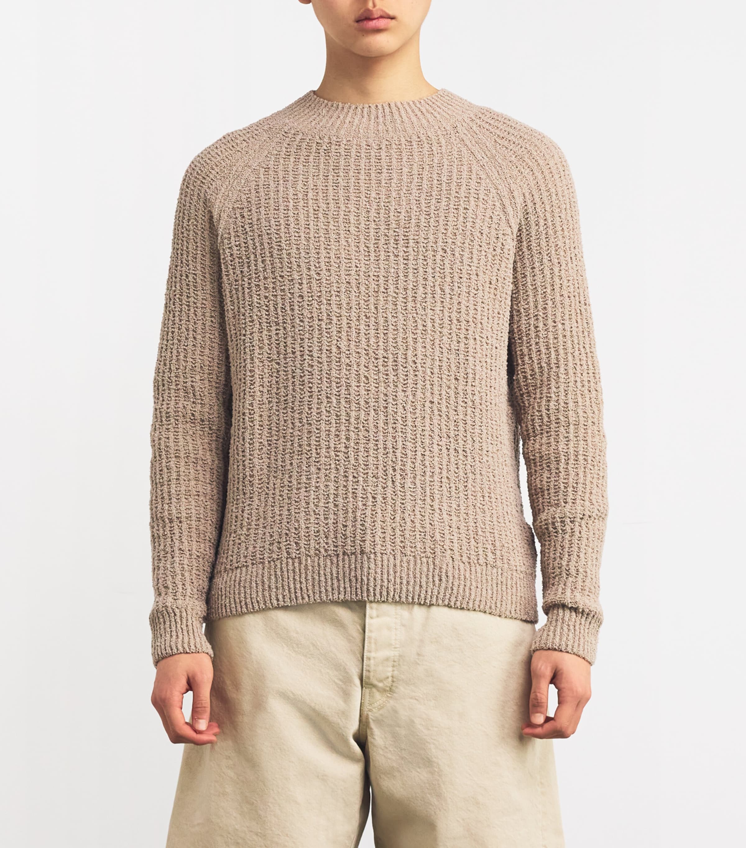 Sunflower Mens Organic Cotton-Blend Hendrix Sweater Beige Image 3