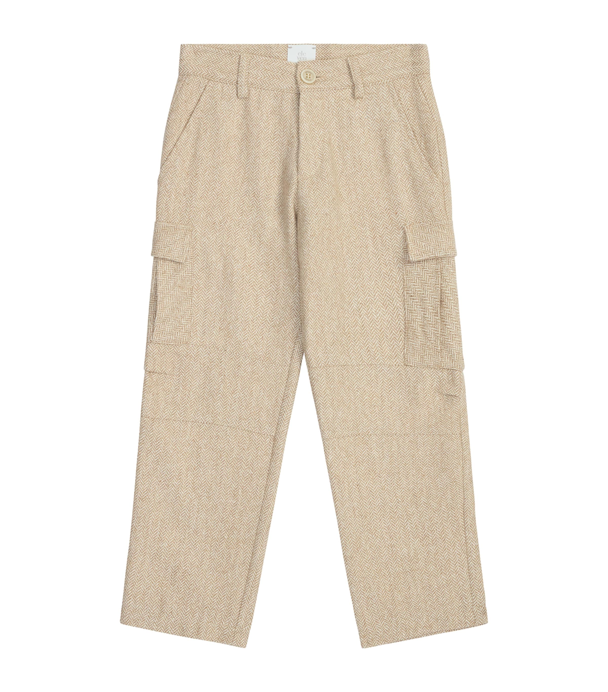 Herringbone Trousers (2-16 Years) 116AVNUT BROWN/IVORY Image 1
