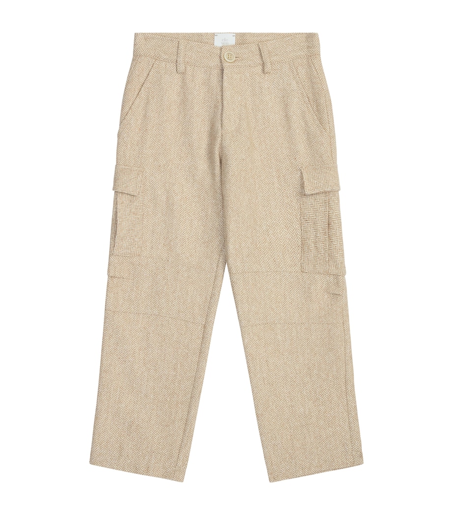 Herringbone Trousers (2-16 Years) 116AVNUT BROWN/IVORY Image 1