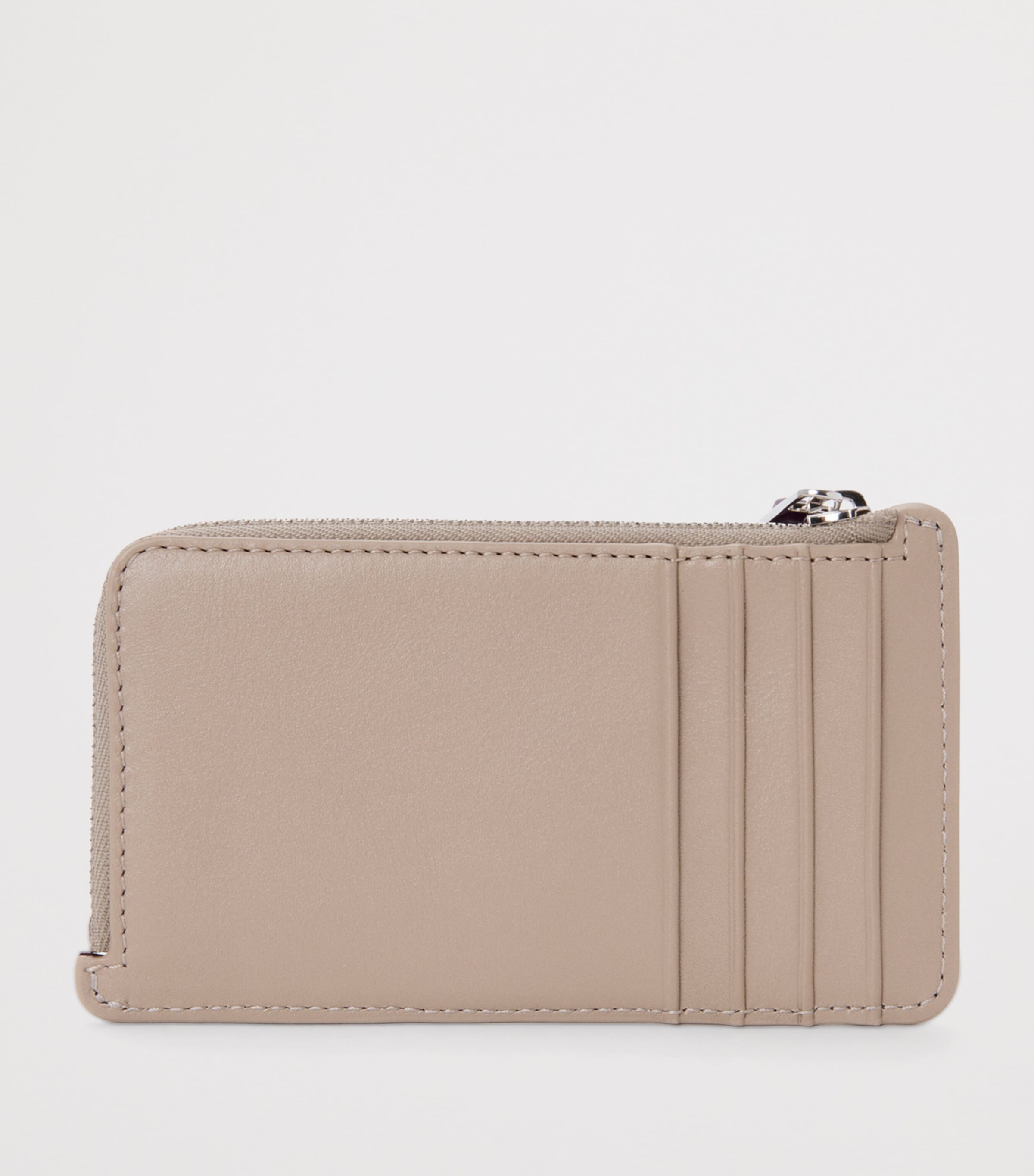 Leather Knot Card Holder CLAY/PLUM Image 2