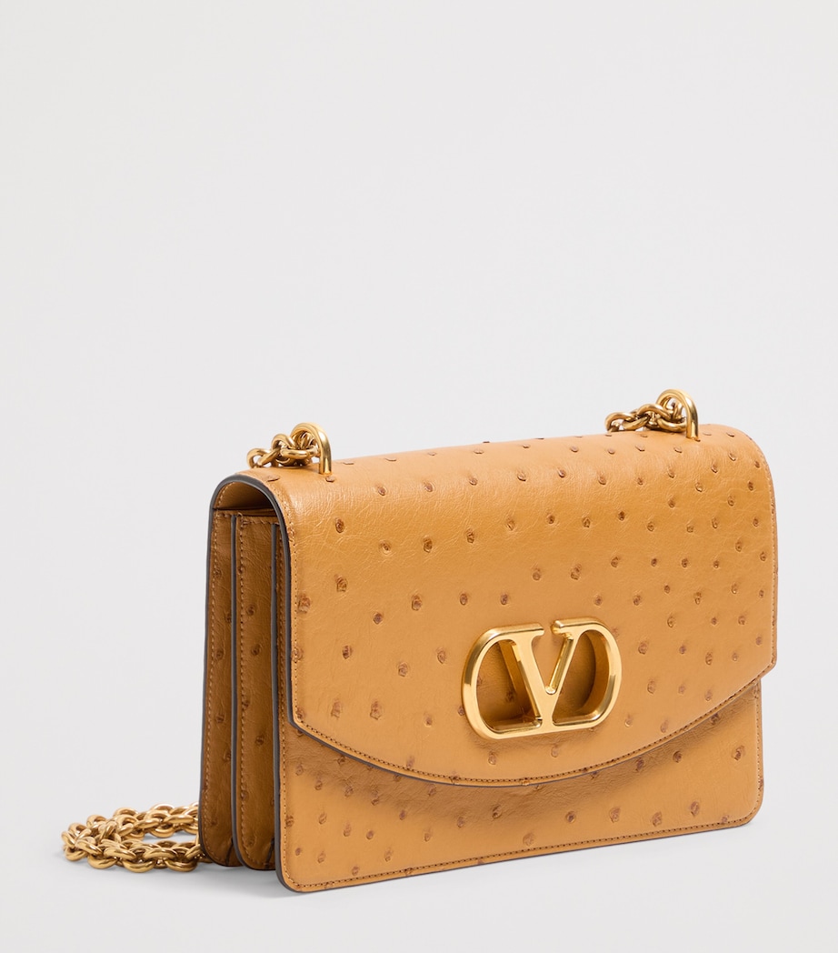 Ostrich Leather Vain Shoulder Bag K31 Image 2