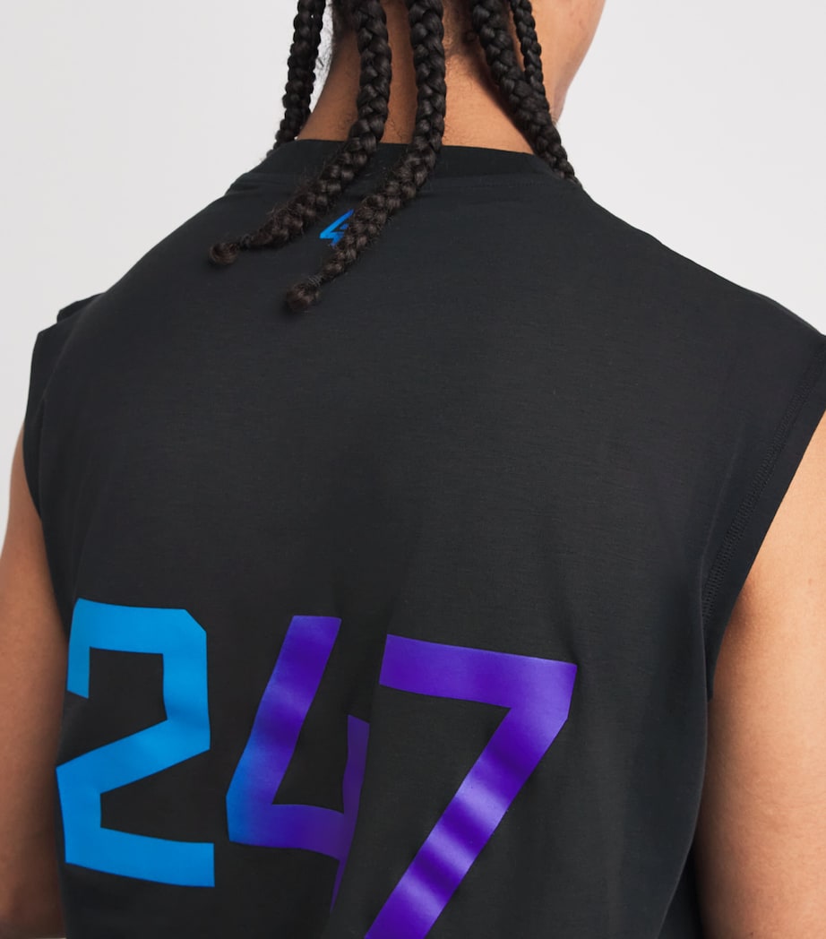 247 Motion Oversized Tank Top BLACK/PURPLE FADE Image 6