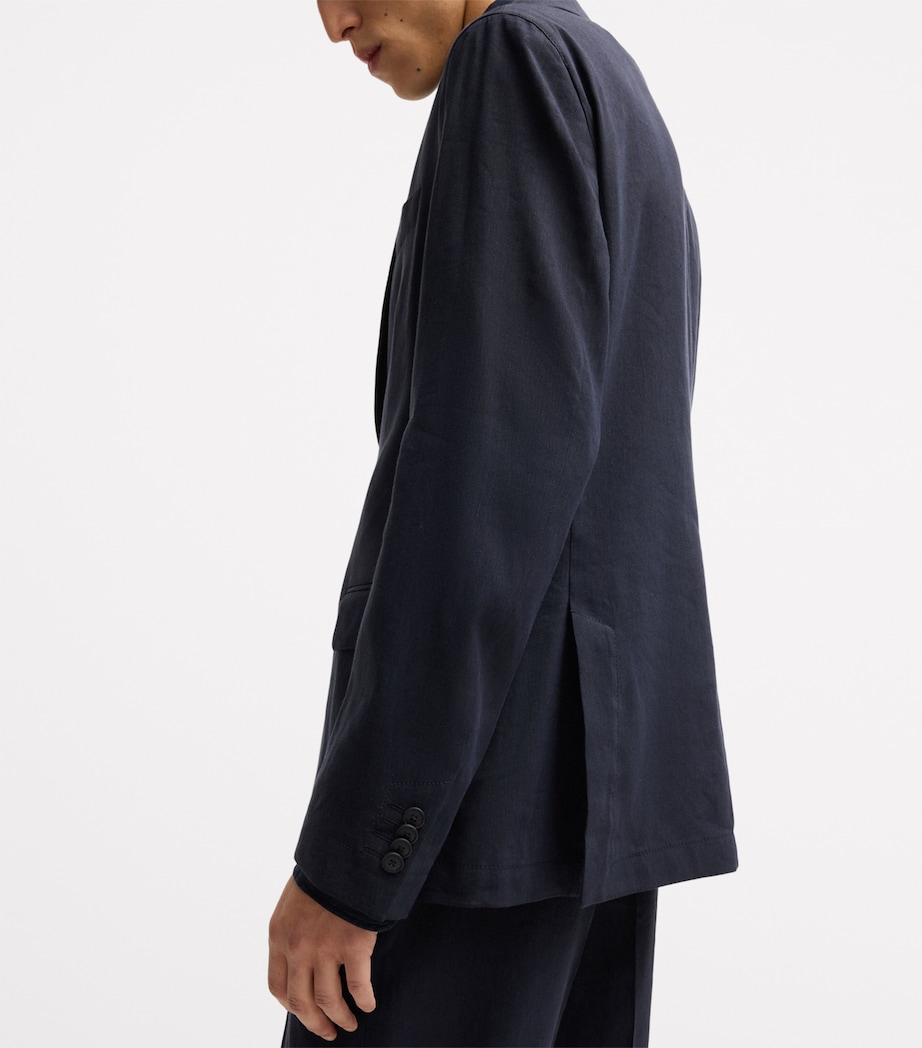 Linen-Blend Slim Blazer 404 Image 4