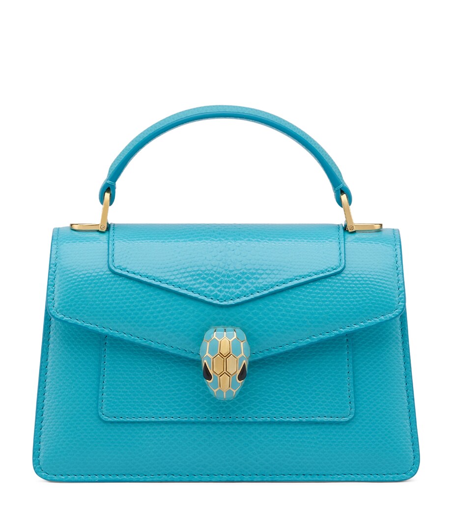 Bvlgari Mini Serpenti Forever Top-Handle Bag Turquoise Image 1