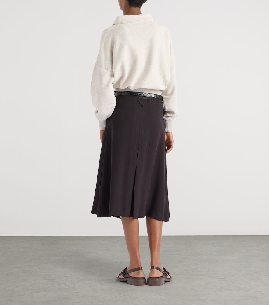 Prada Womens Cotton Half-Zip Sweatshirt Image 5