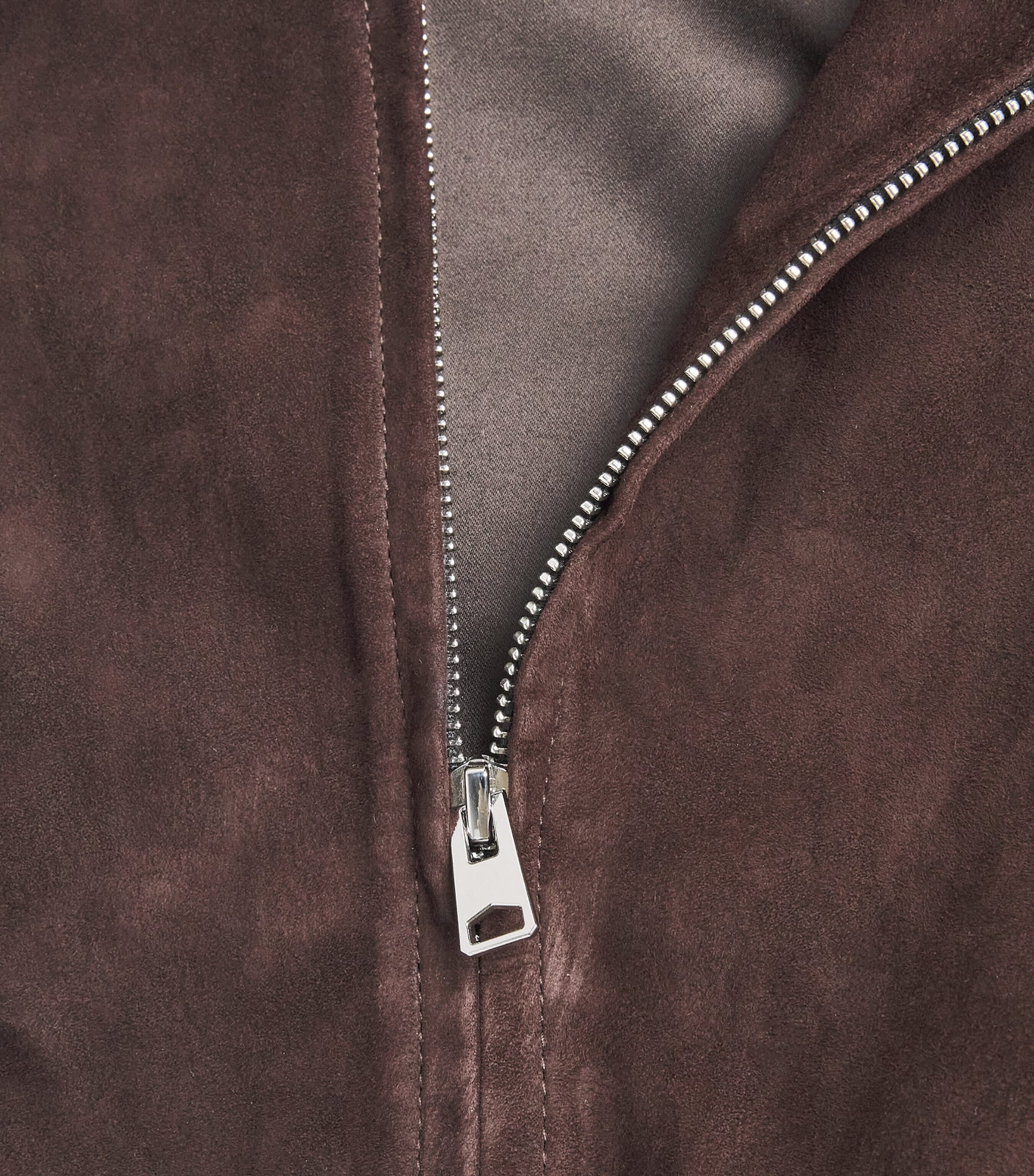 CHAROUX Womens Suede Mimi Cropped Jacket Choc Brown Image 6