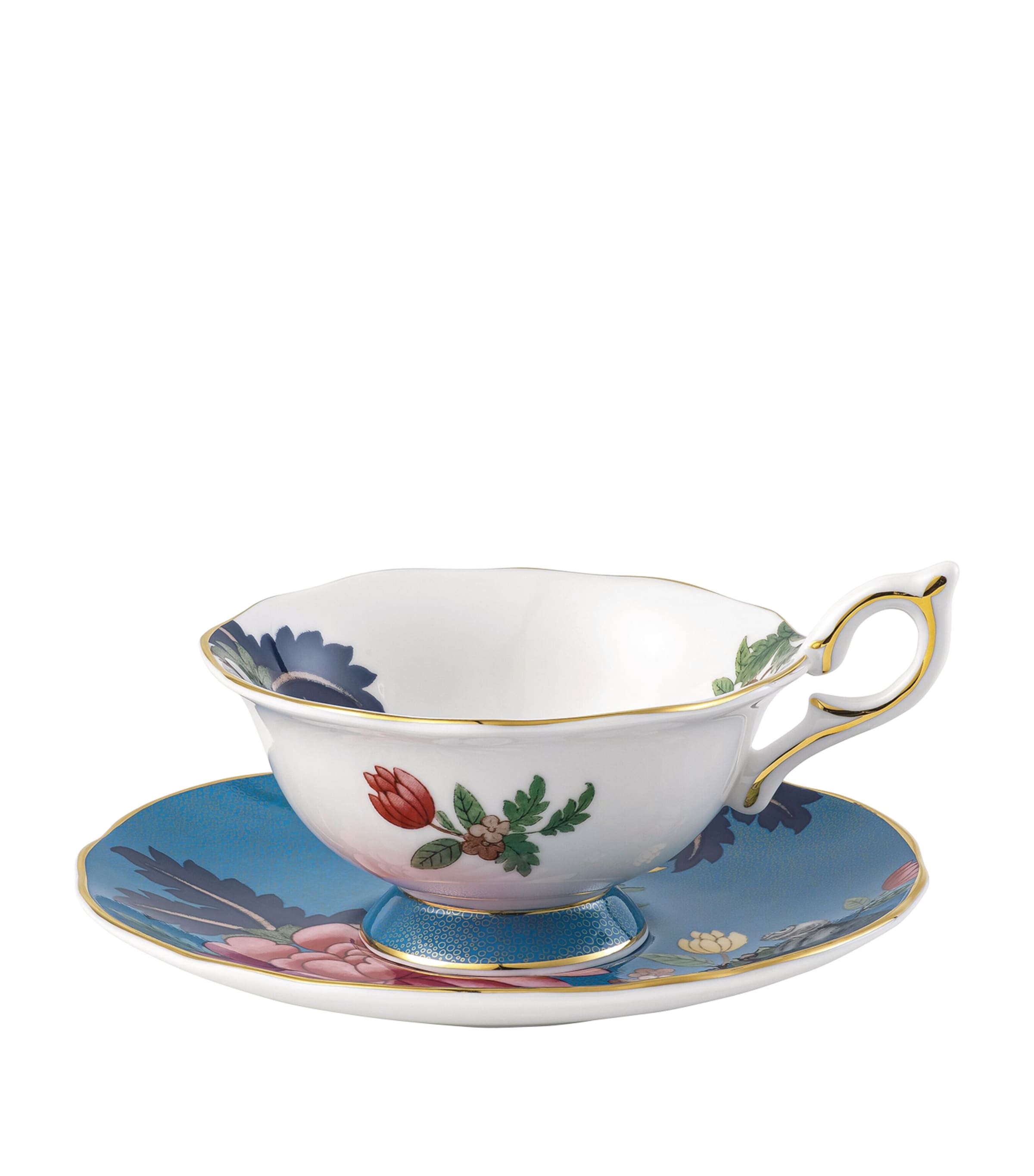 Wedgwood Wonderlust Sapphire Garden Teacup and Saucer | Dining | Tableware | Tea Cups & Saucers | Designers | Wedgwood