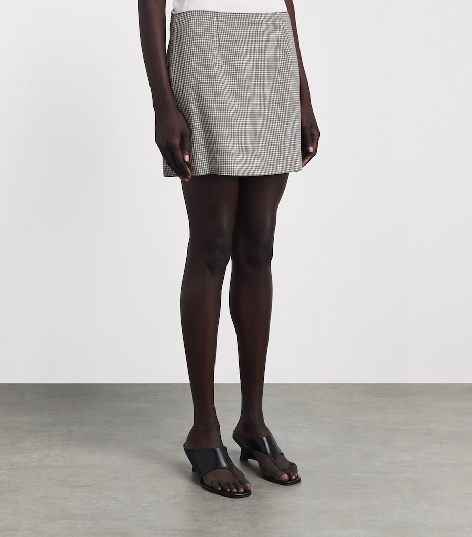 Rag & Bone Womens Wool Plaid Mini Skirt Blackpld Image 4