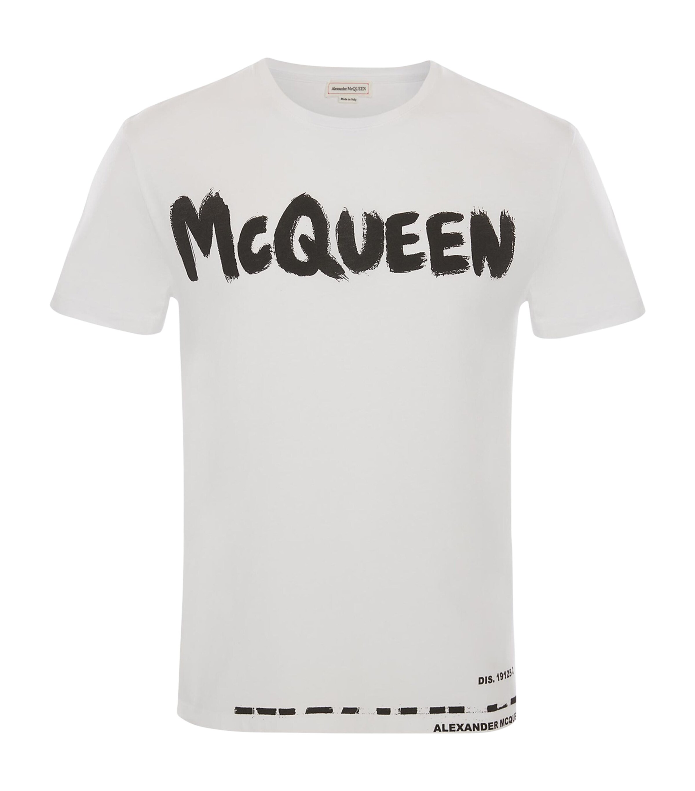 Alexander Mcqueen Logo-print Cotton T-shirt In Neutral