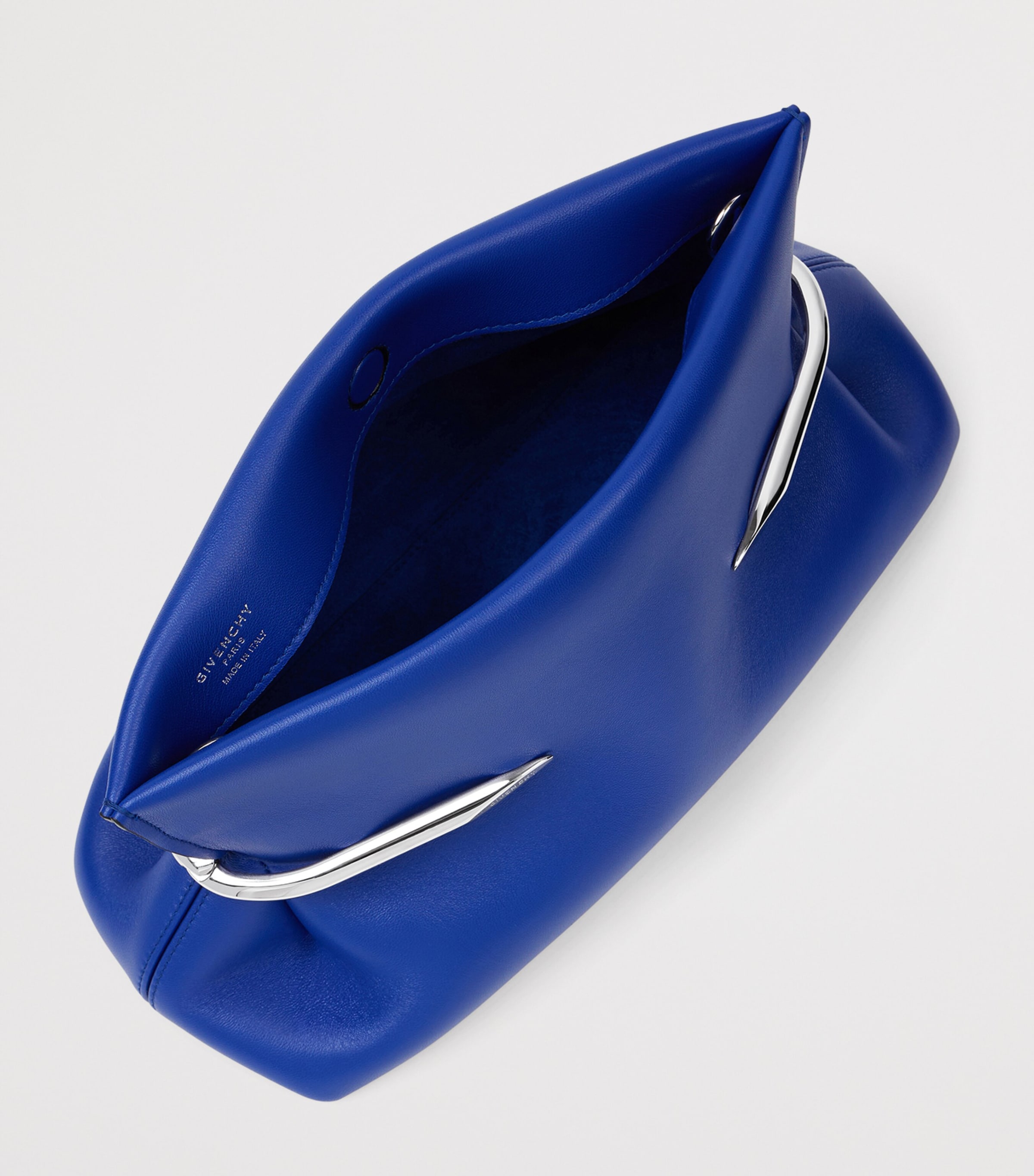 Givenchy Blue Small Leather Soft Pinch Clutch | Harrods JP
