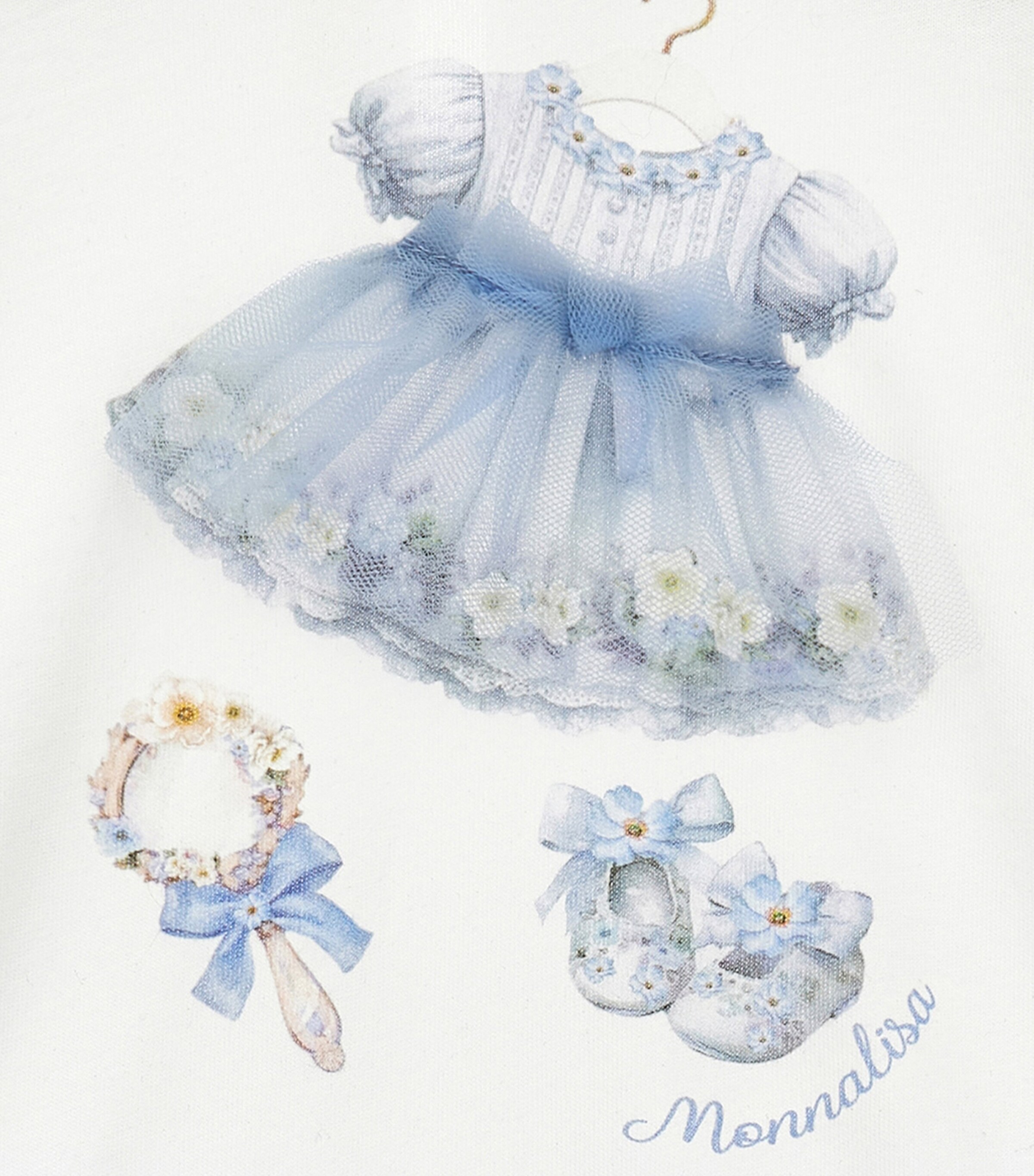 Cotton-Tulle Printed Dress (3-36 Months) PANNA+CELESTE Image 4