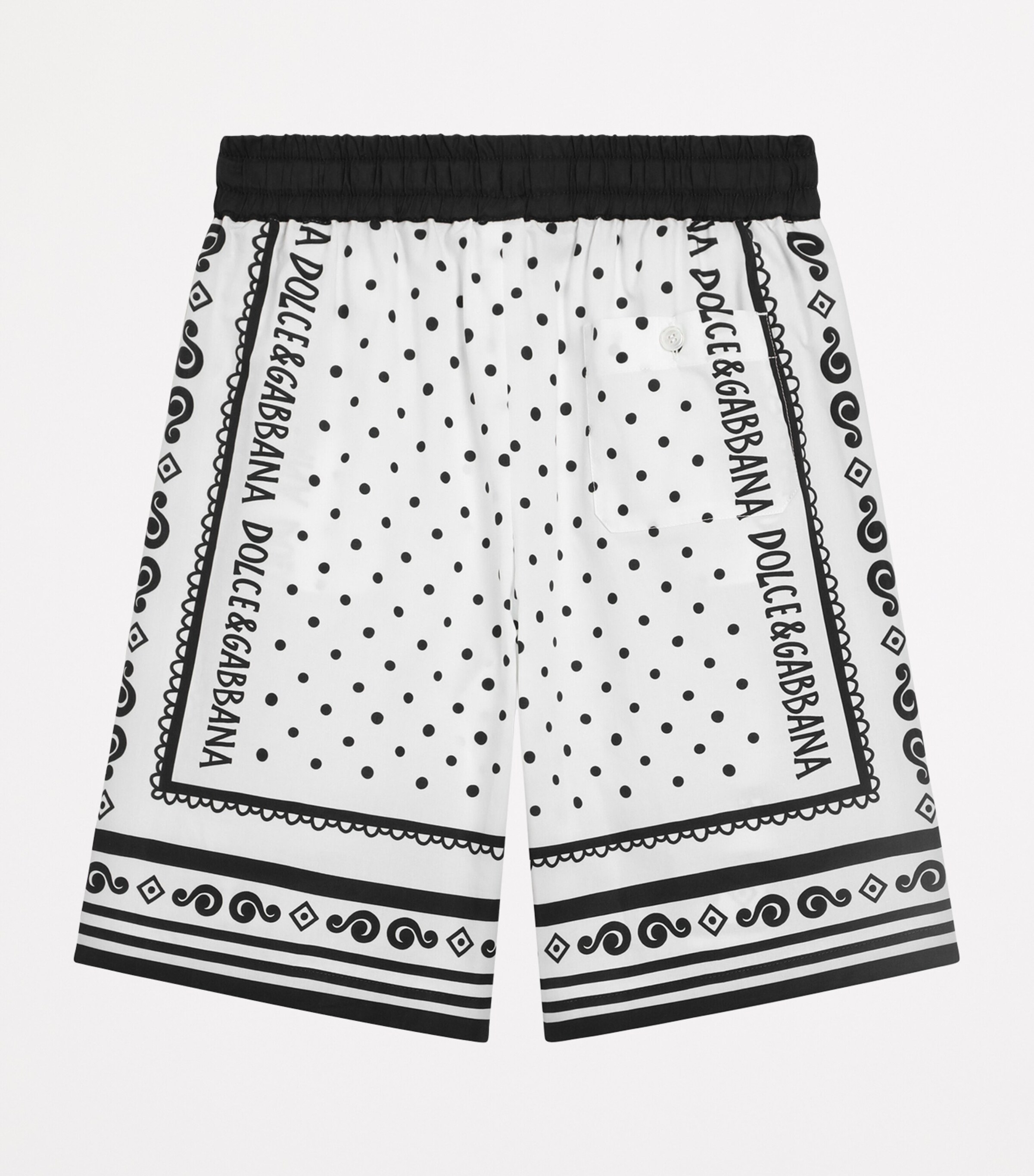 Dolce&Gabbana Kids Cotton Bandana Print Shorts (8-12+ Years) Bandana Bl Image 2