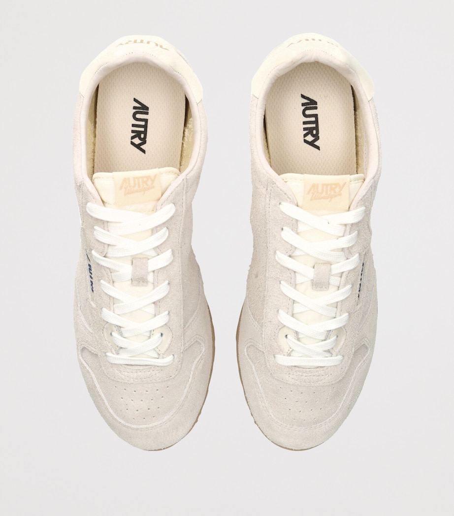Suede Windspin Low-Top Sneakers WHITE Image 4