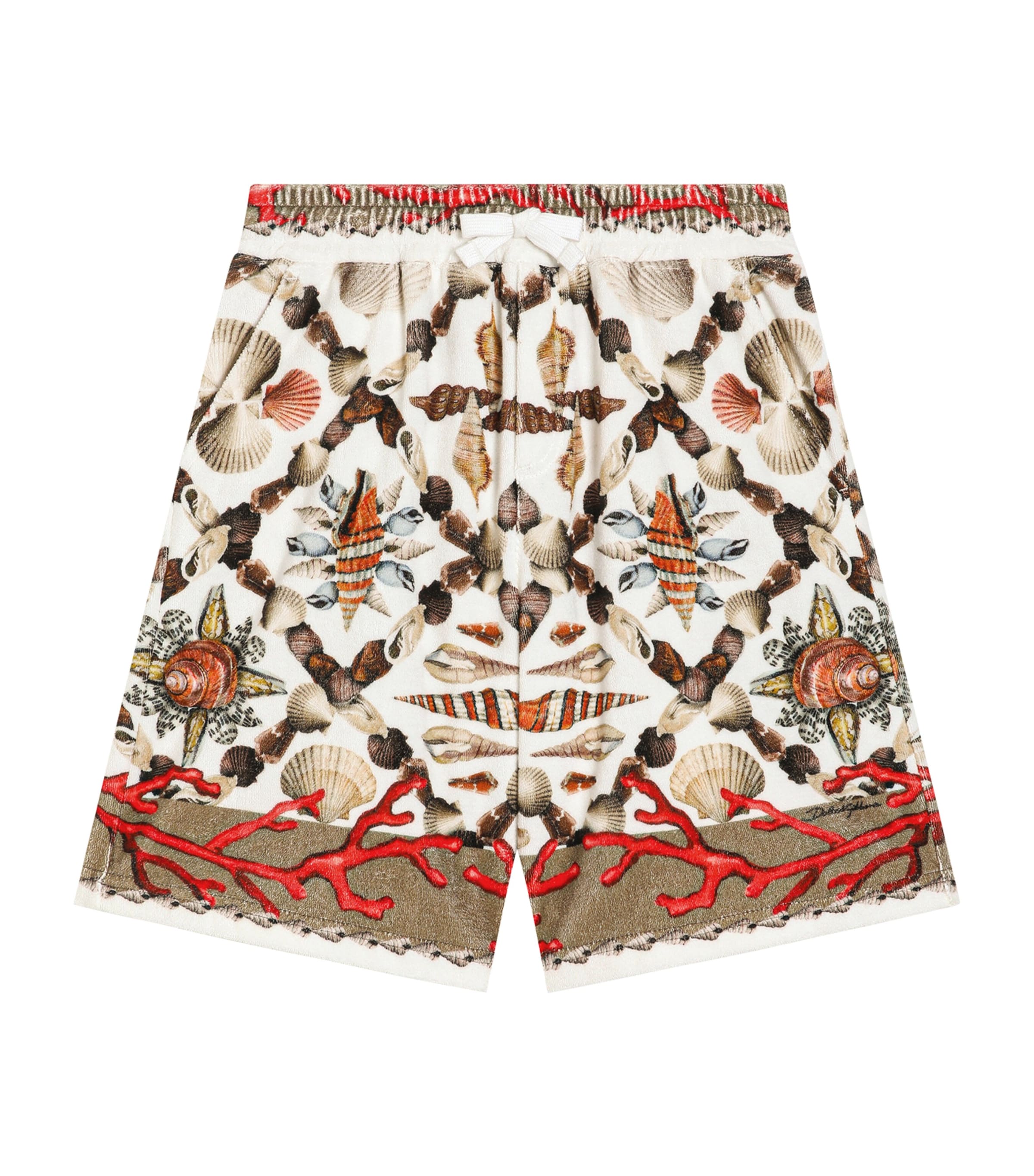 Dolce&Gabbana Kids Cotton Printed Shorts (8-12+ Years) Conchiglie Image 1