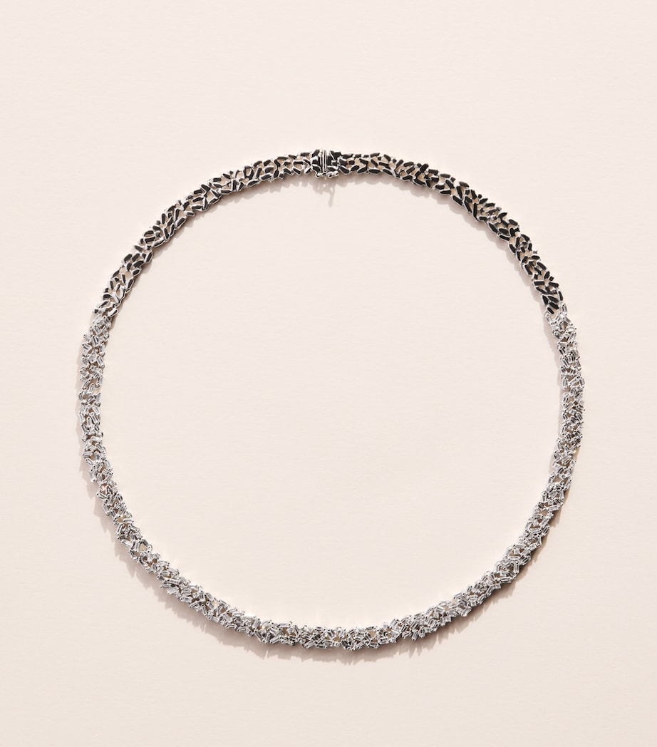 Suzanne Kalan White Gold and Diamond Classic Tennis Necklace Wg/wd Image 1