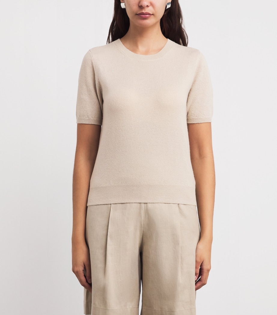 Herskind Womens Cashmere Thora T-Shirt Crème Image 4