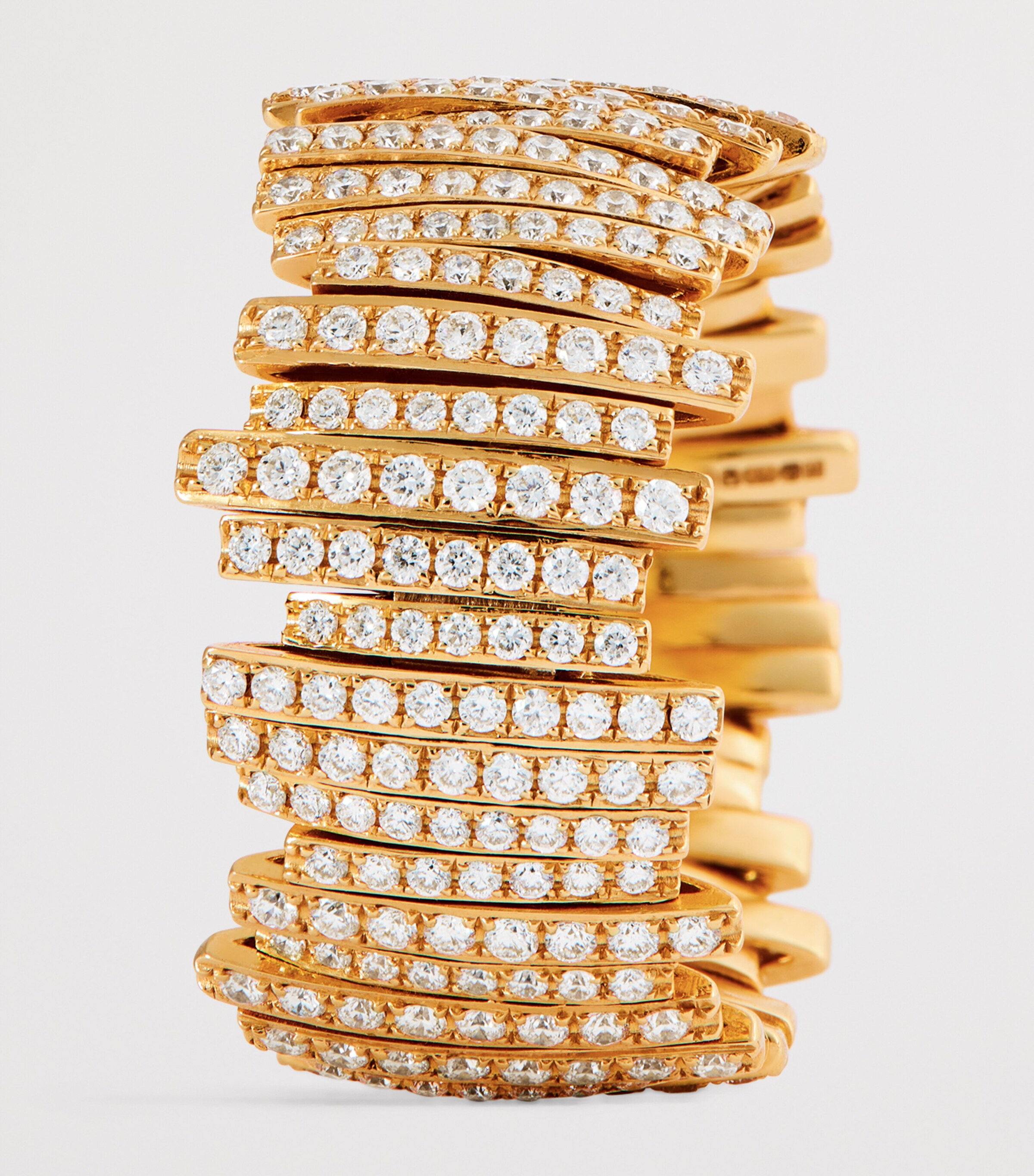 Suzanne Kalan Yellow Gold and Diamond Classic Full Pave Deco Ring (Size 7) Yg/wd Image 6
