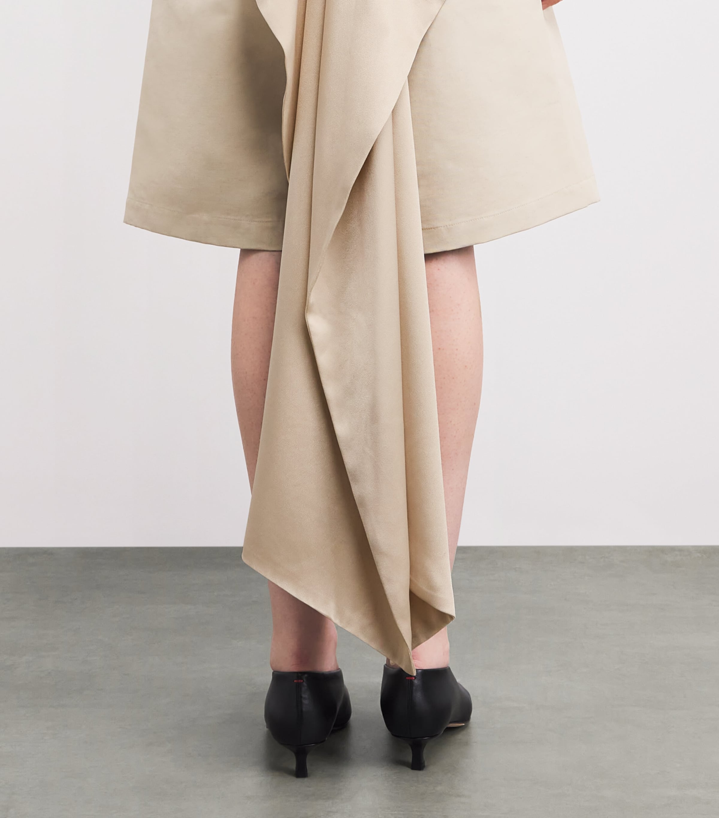 Satin Halterneck Cartia Top OYSTER Image 6