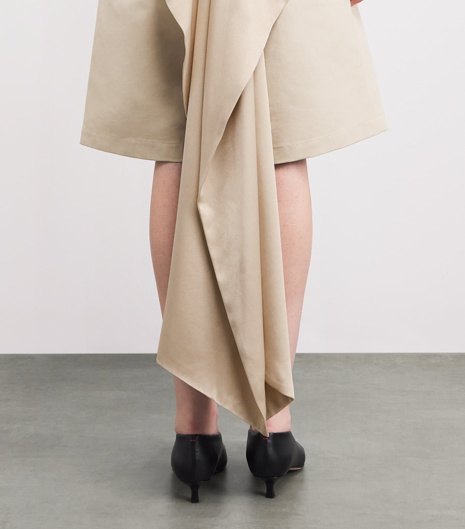 Satin Halterneck Cartia Top OYSTER Image 6