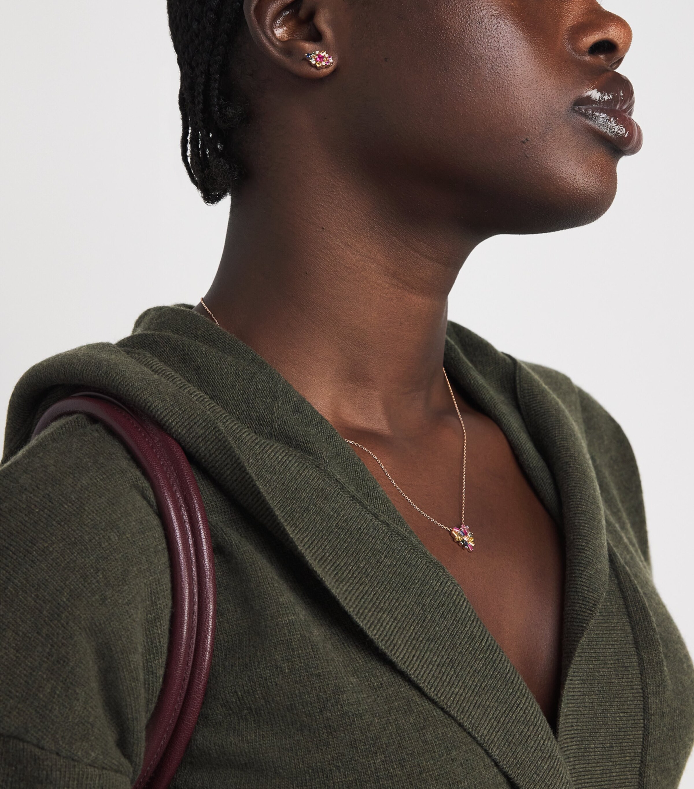 Rose Gold, Diamond and Sapphire La Fantasie Earrings 18K RG/RS Image 2