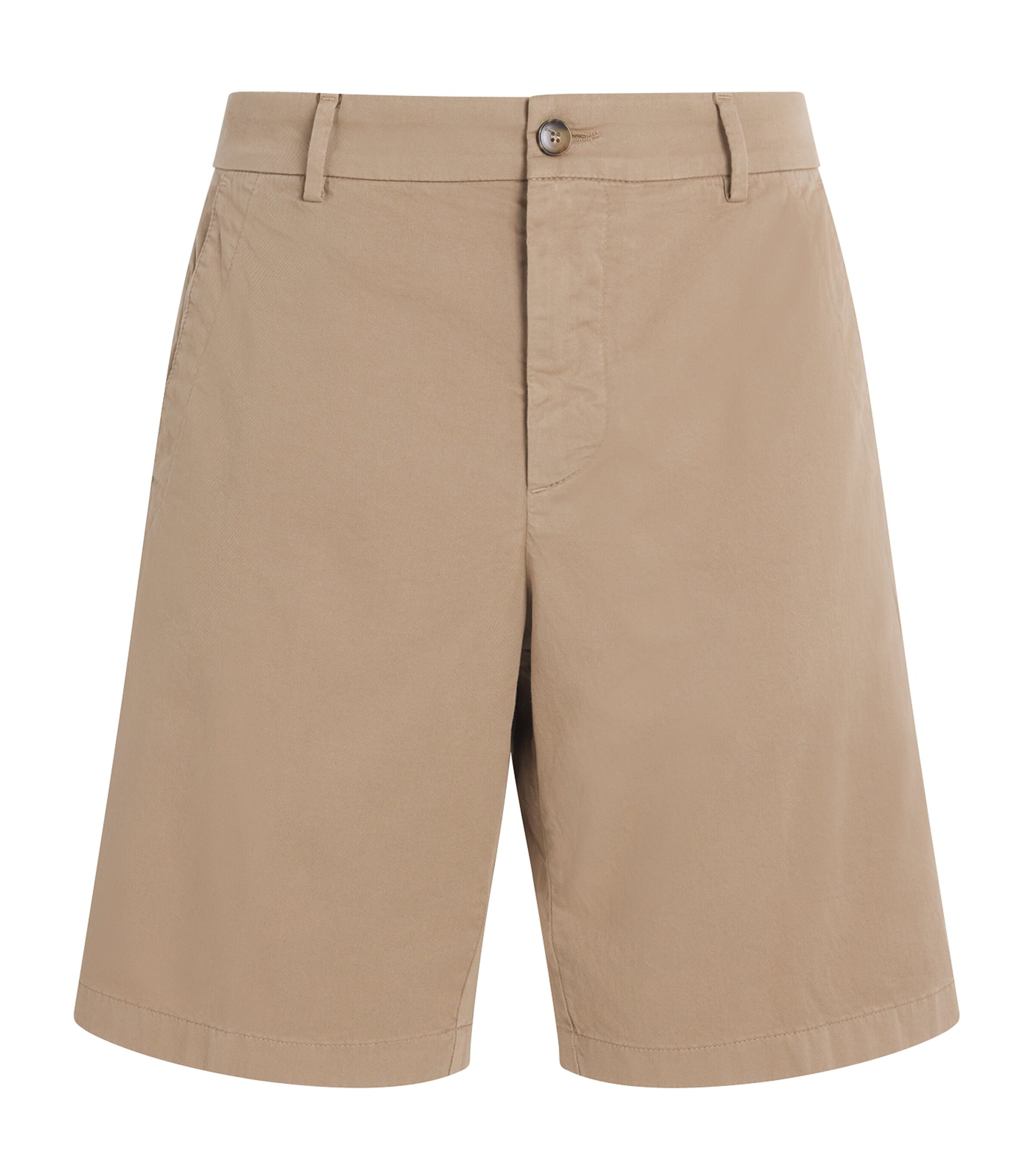 Canali Mens Cotton Bermuda Shorts Beige Image 1