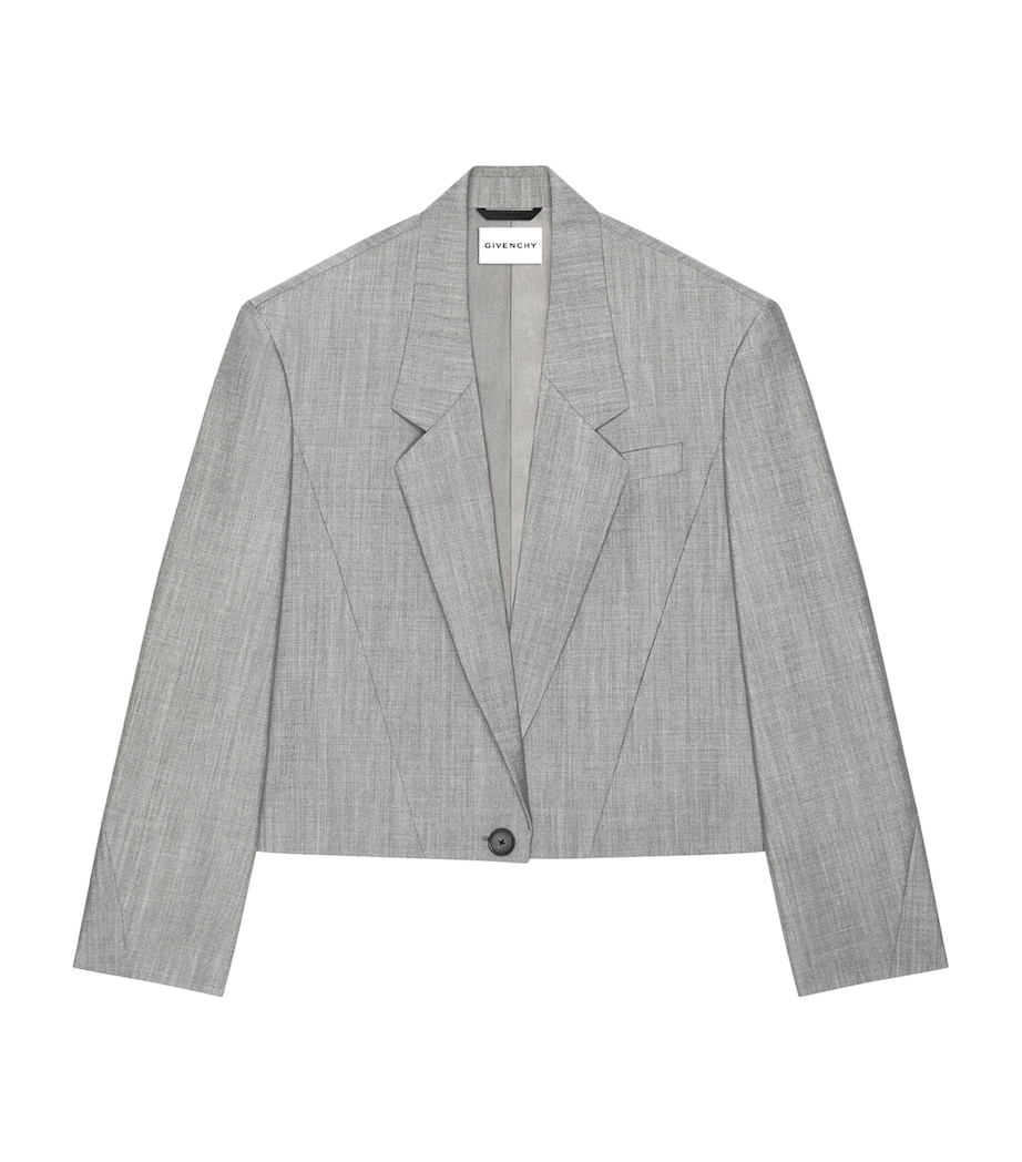 Givenchy Womens Wool-Mohair Cropped Blazer Image 1