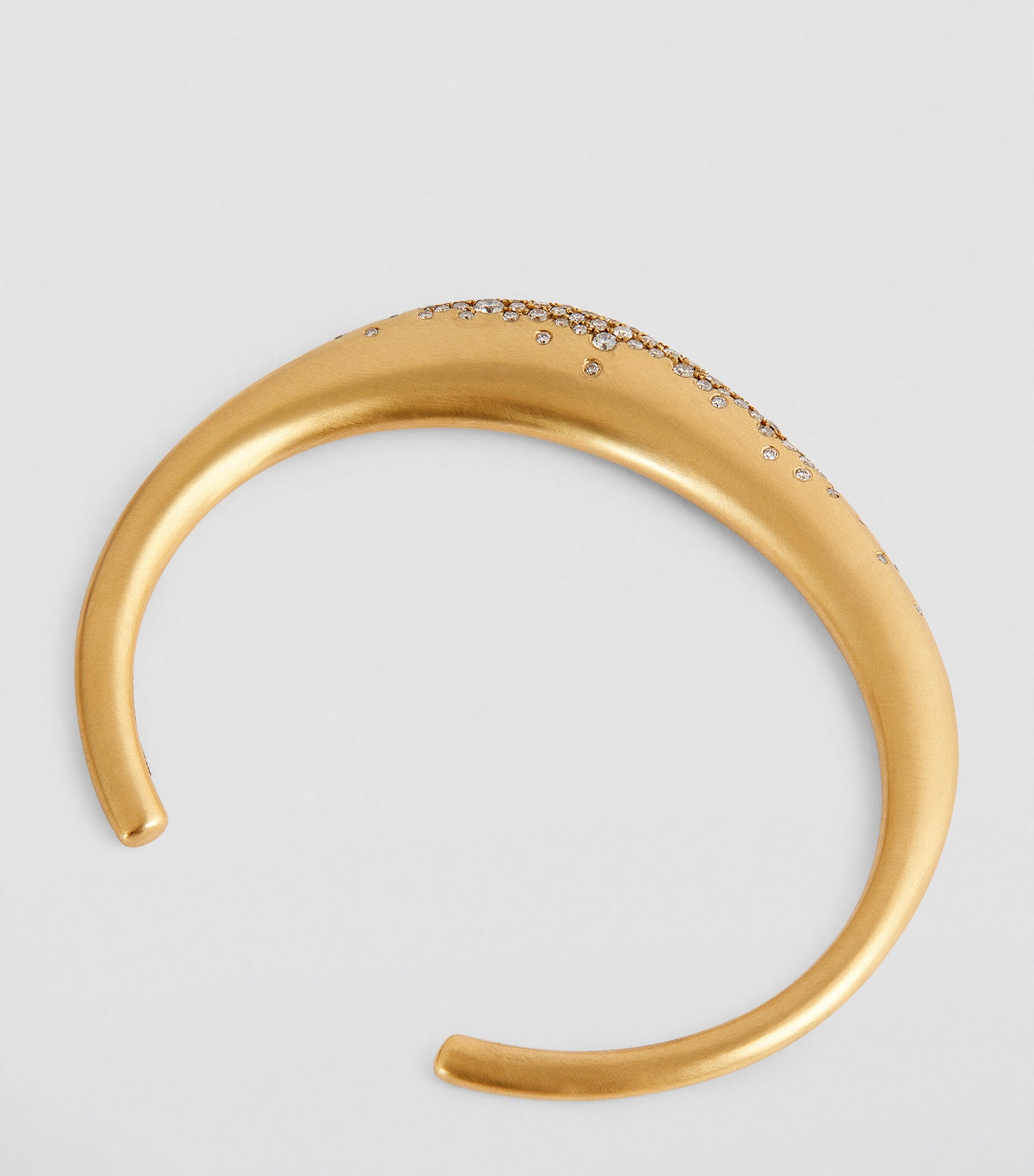 Thin Yellow Gold and Champagne Diamond My Muse Urban Winter Bangle YELLOW GOLD Image 4