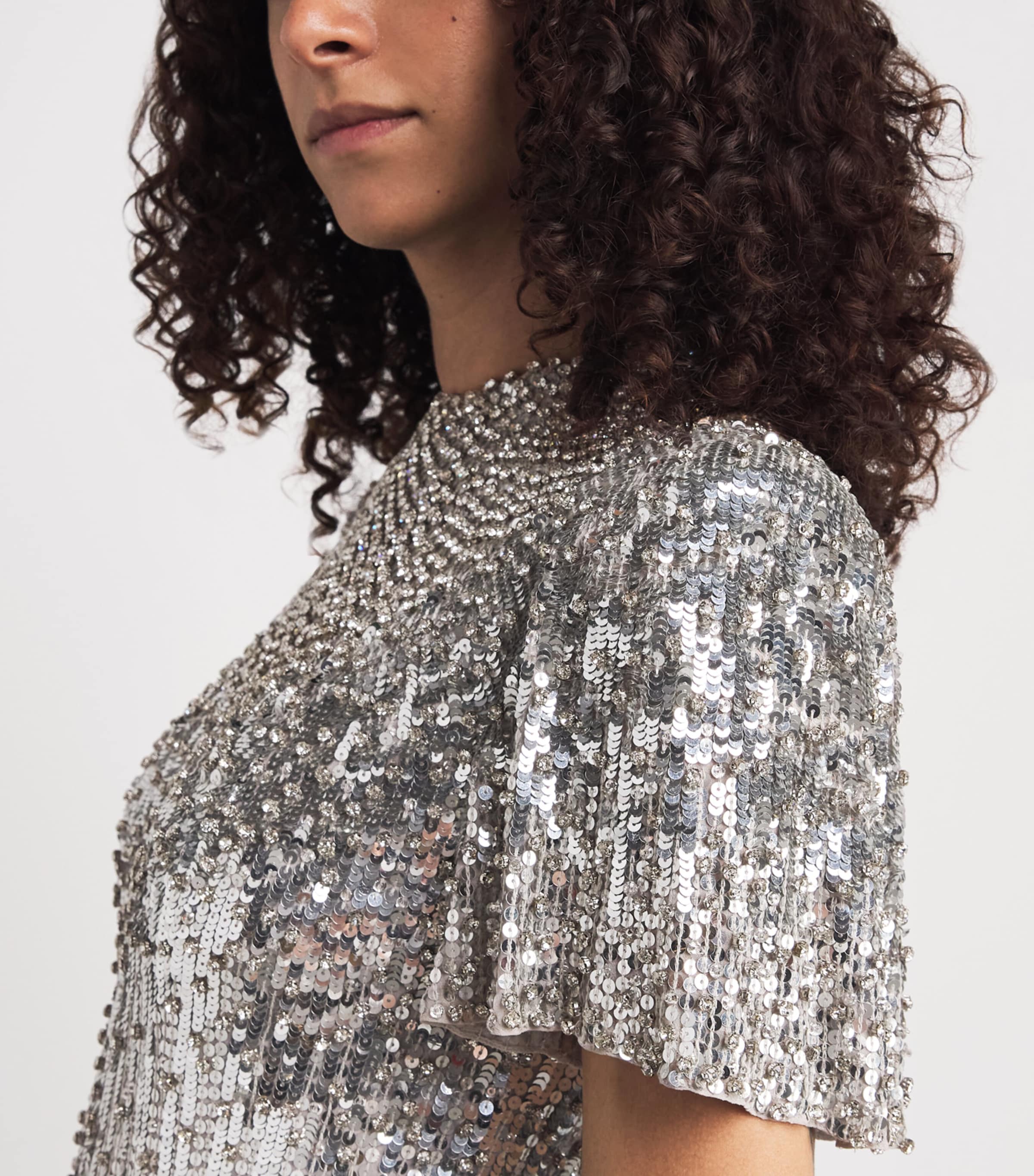 Jenny Packham Womens Embellished Viola Gown Ammonite Image 5