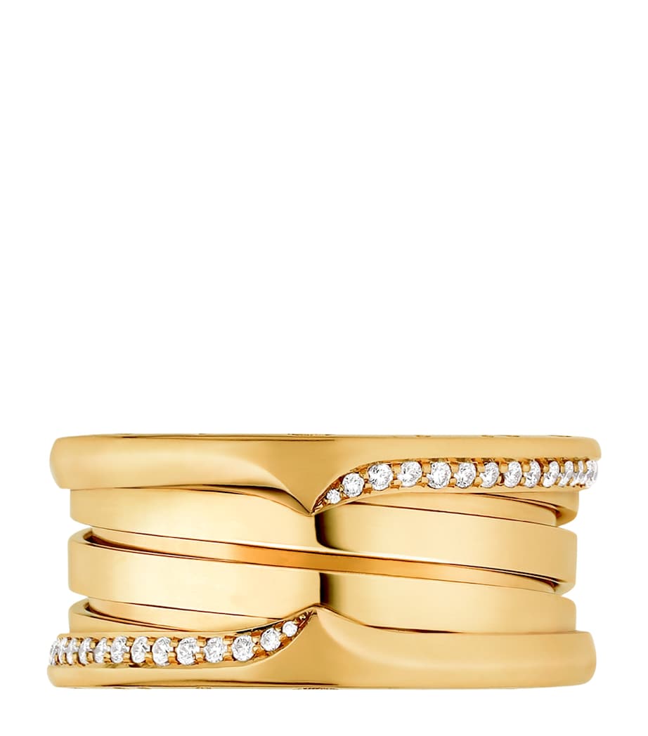 Yellow Gold and Diamond B.zero1 Three-Band Ring YELLOW GOLD Image 3
