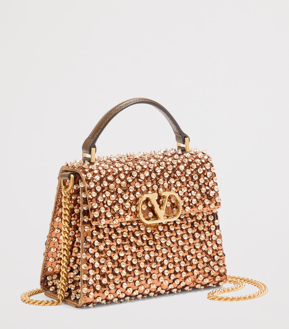 Valentino Garavani Mini Silk Embellished VSLING Top-Handle Bag Image 2