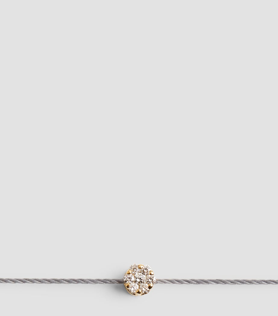 Yellow Gold and Diamond Illusion Bracelet WHITE Image 7