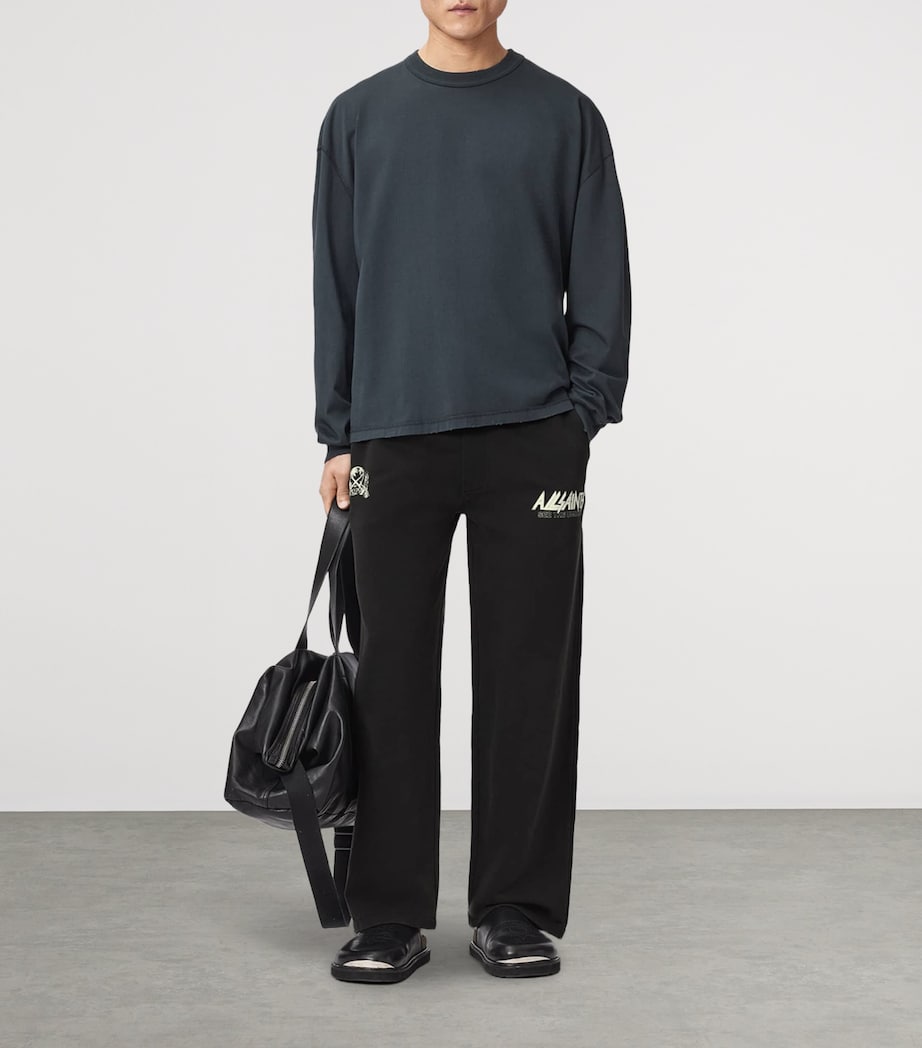 AllSaints Mens Organic Cotton Chromium Sweatpants Washed Black Image 5