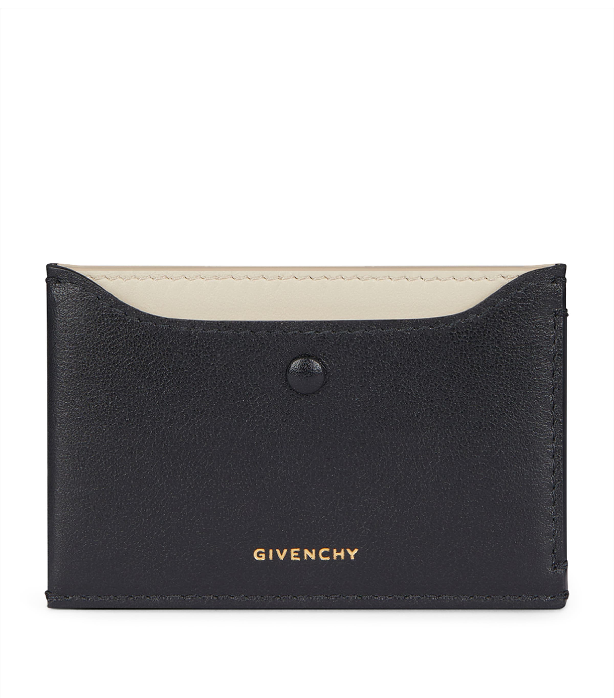 Leather Day Card Holder BLACK Image 1