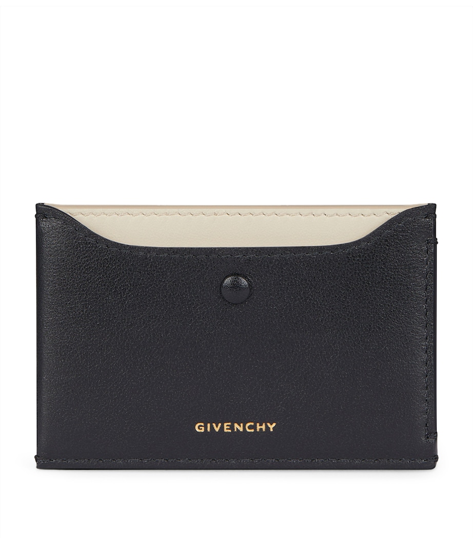 Leather Day Card Holder BLACK Image 1