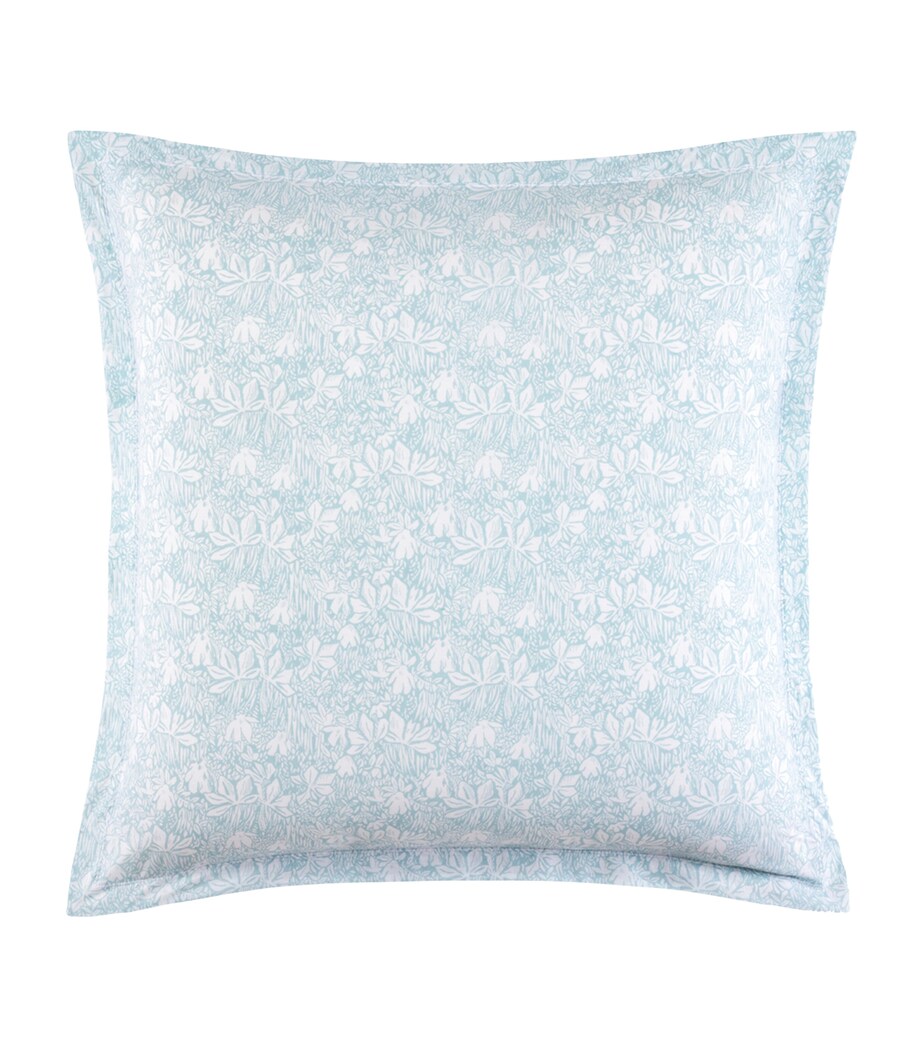 Yves Delorme Capri Aqua Square Oxford Pillowcase (65cm x 65cm) Aqua Image 1