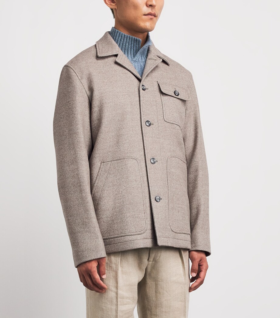 Herno Mens Virgin Wool Jacket Chantilly Image 4
