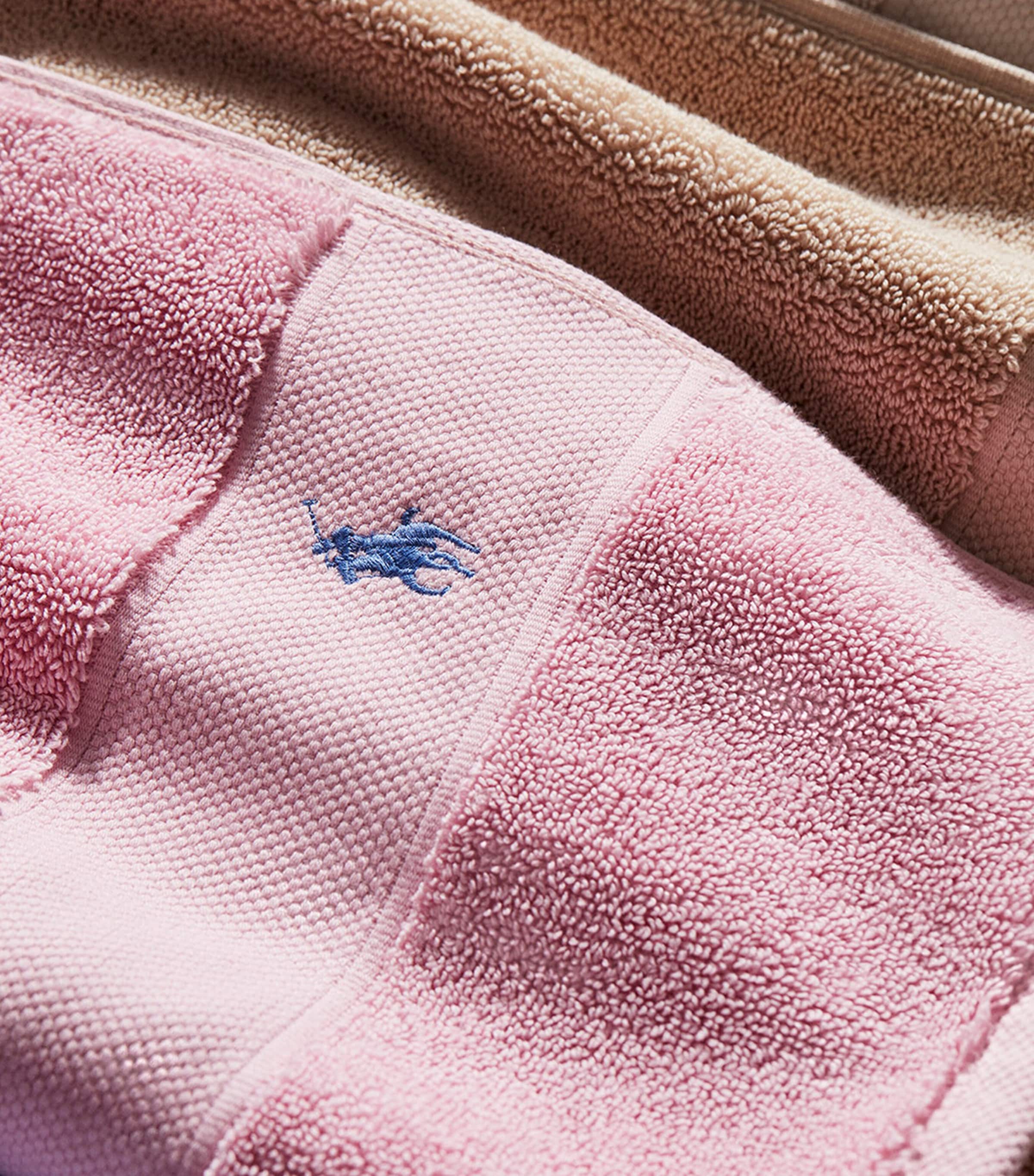 Ralph Lauren Home Polo Player Face Cloth (33cm x 33cm) Carmel Pink Image 5