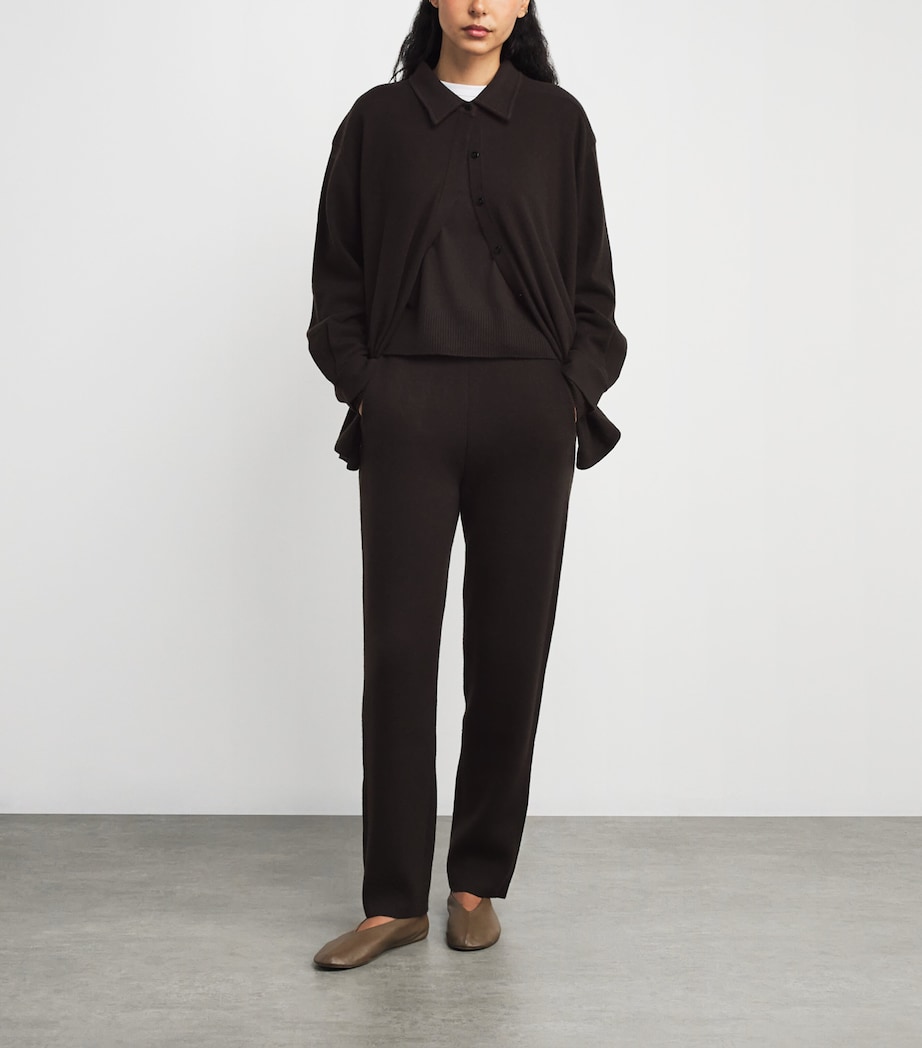 Cashmere Knitted Bonnie Shirt BROWN WOOD Image 2