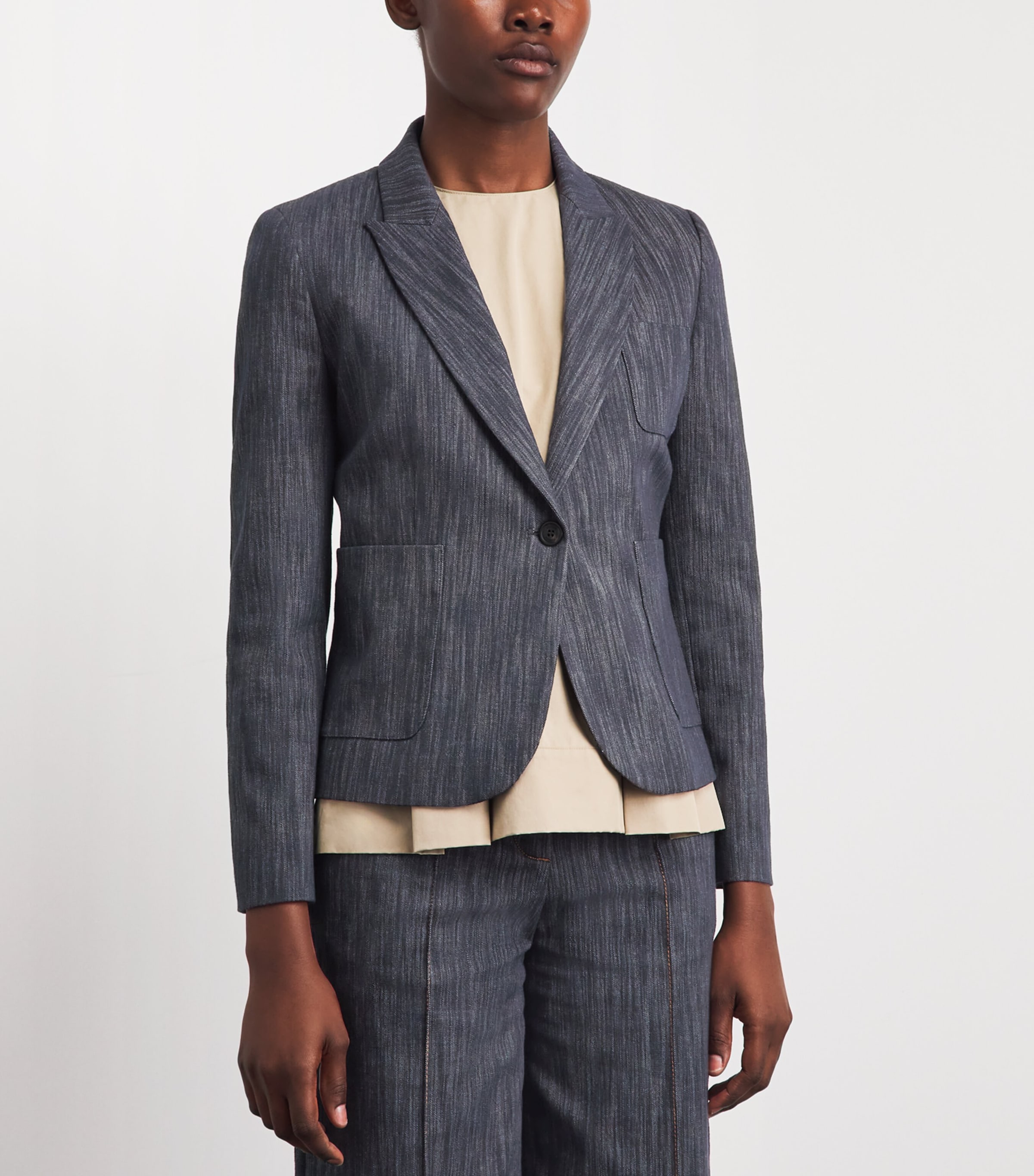 Eleventy Womens Single-Breasted Blazer Blu Image 4