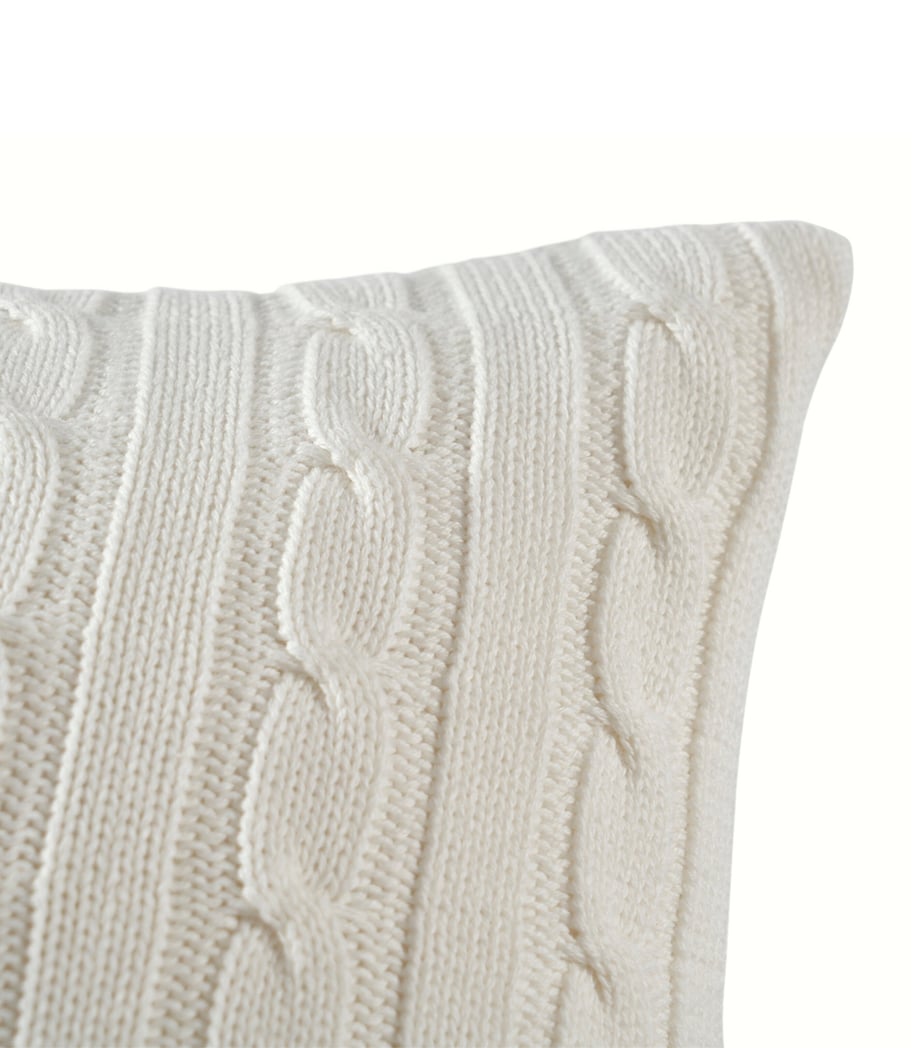 Ralph Lauren Home Cable Cushion Cover (45cm x 45cm) White Image 3