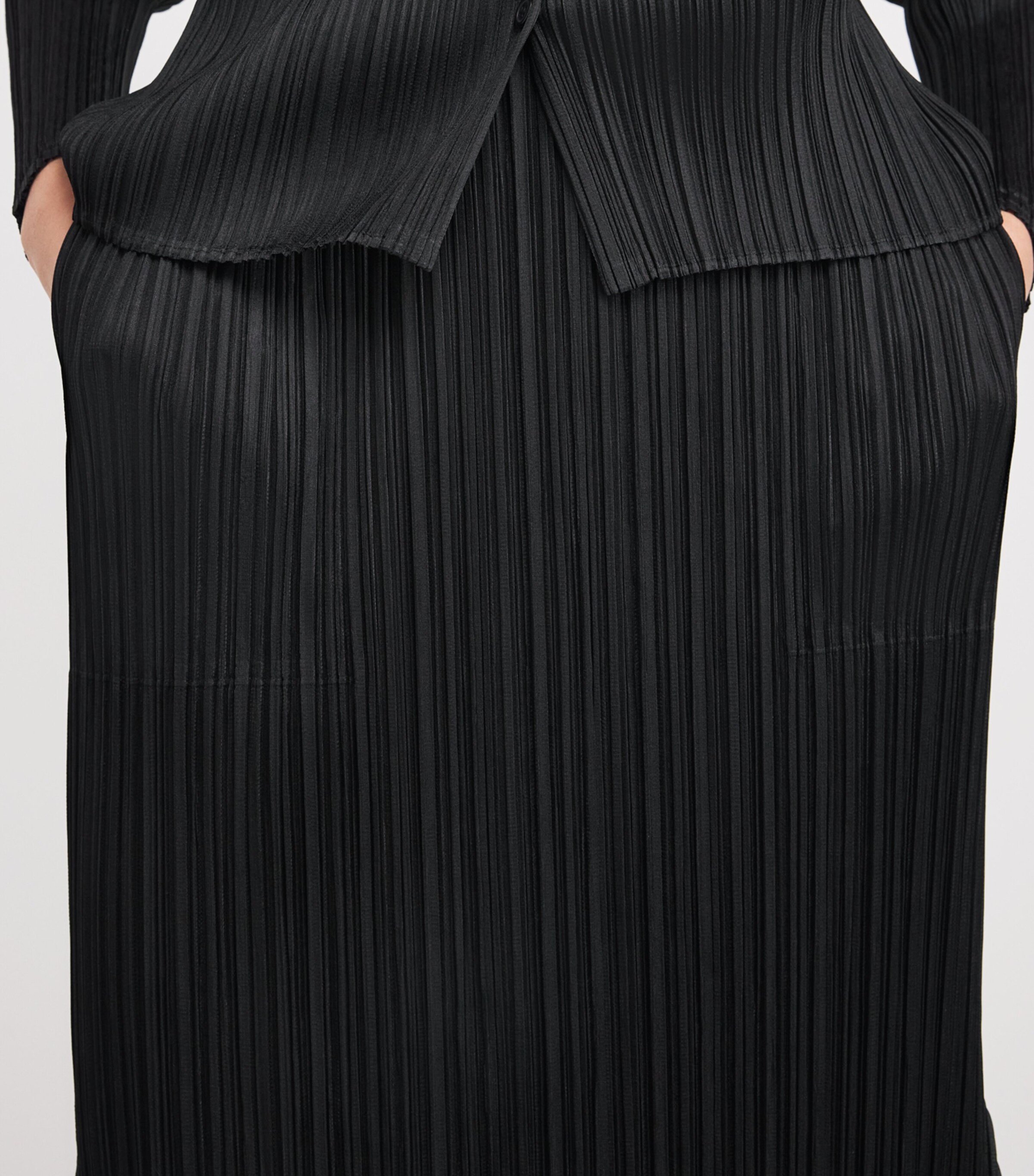 Pleats Please Issey Miyake Black Ole Midi Skirt | Harrods US