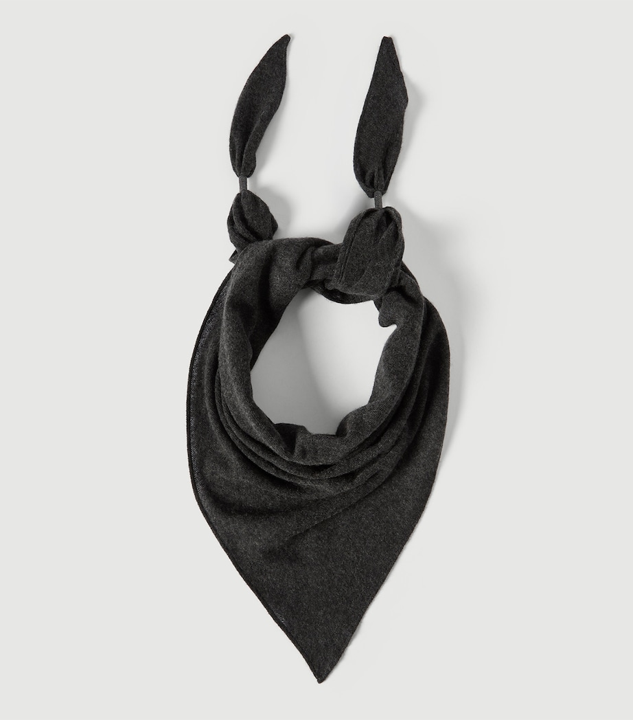 Brunello Cucinelli Womens Cashmere Scarf Black Image 2
