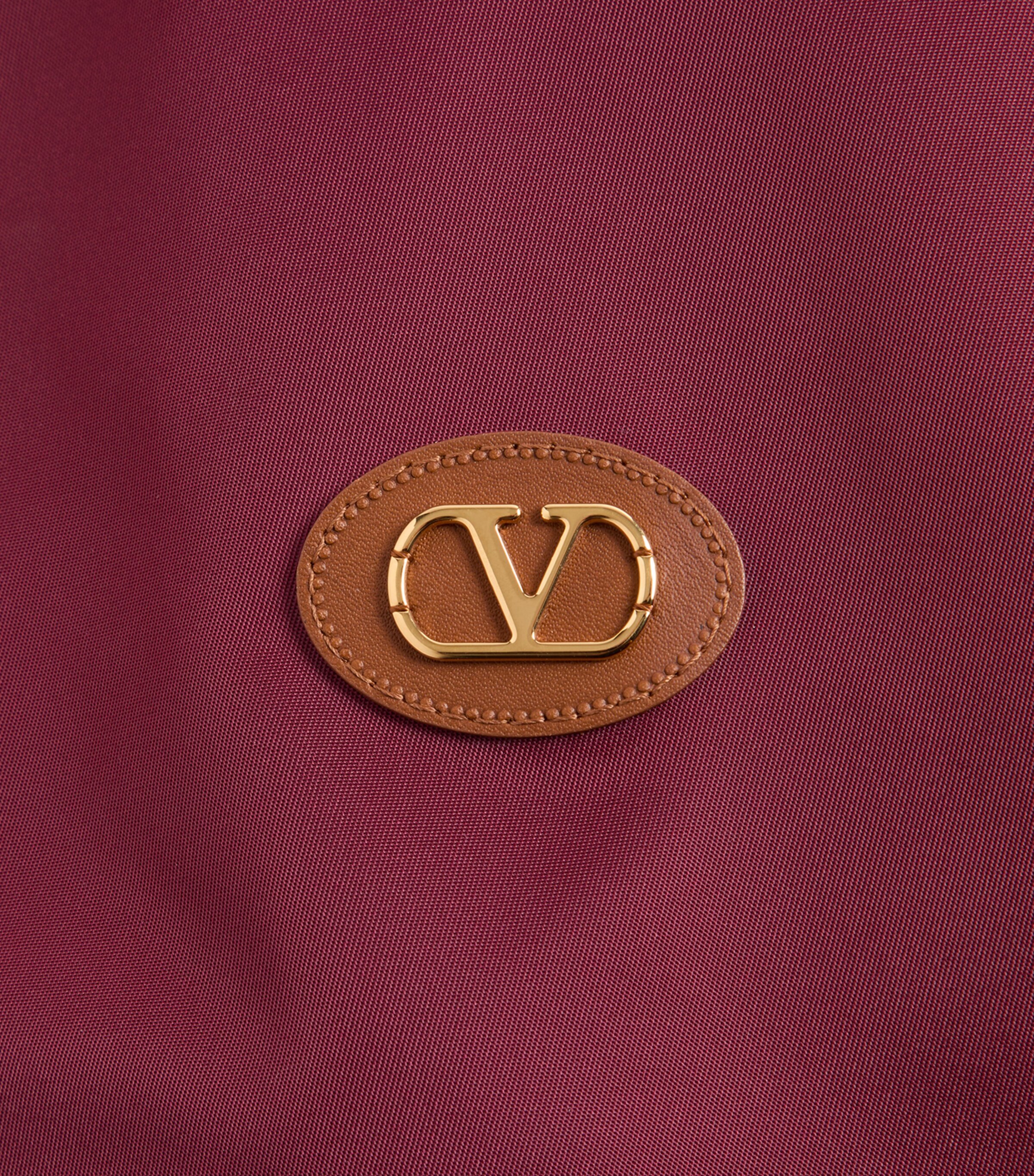 Valentino Garavani Mens Satin-Effect VLogo Bomber Jacket Image 7