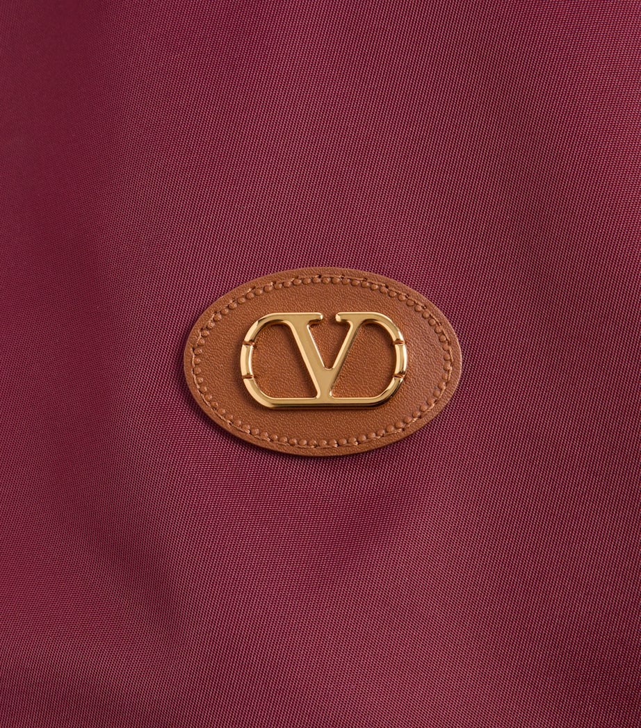 Valentino Garavani Mens Satin-Effect VLogo Bomber Jacket Image 7