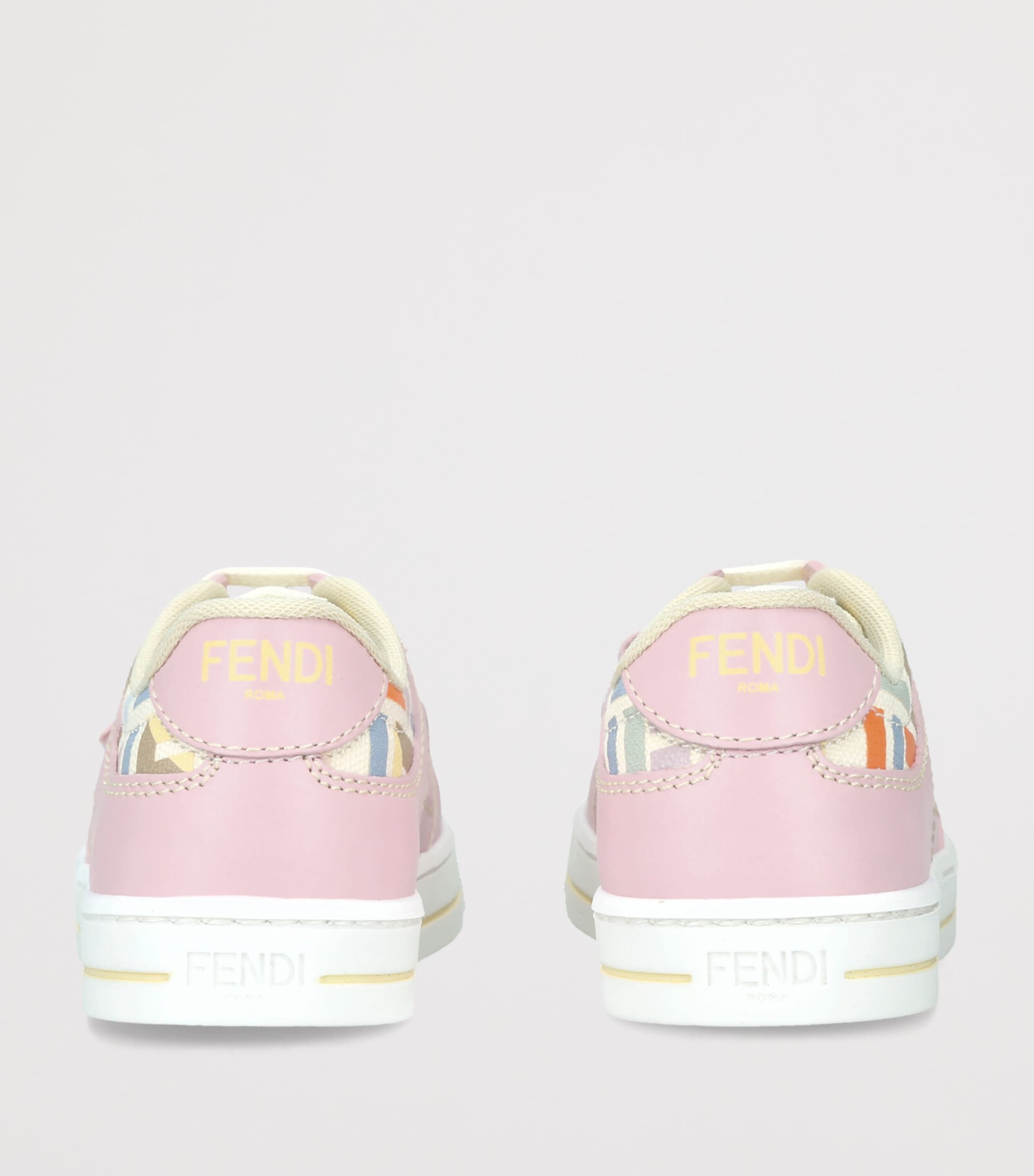 Fendi Kids Logo-Panelled Baby Sneakers Pink Comb Image 4