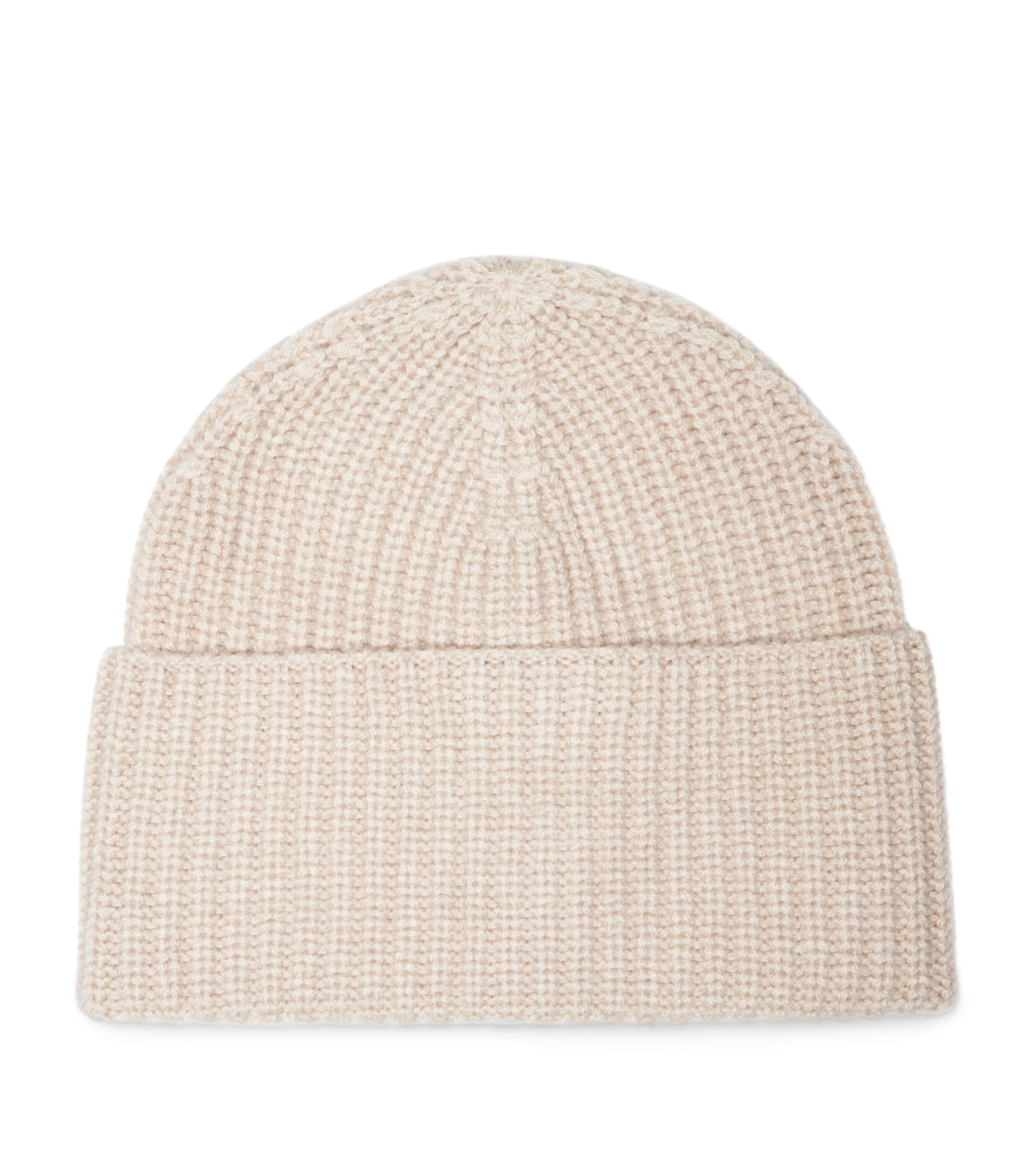 Brunello Cucinelli Cashmere Rib-knit Beanie In Beige