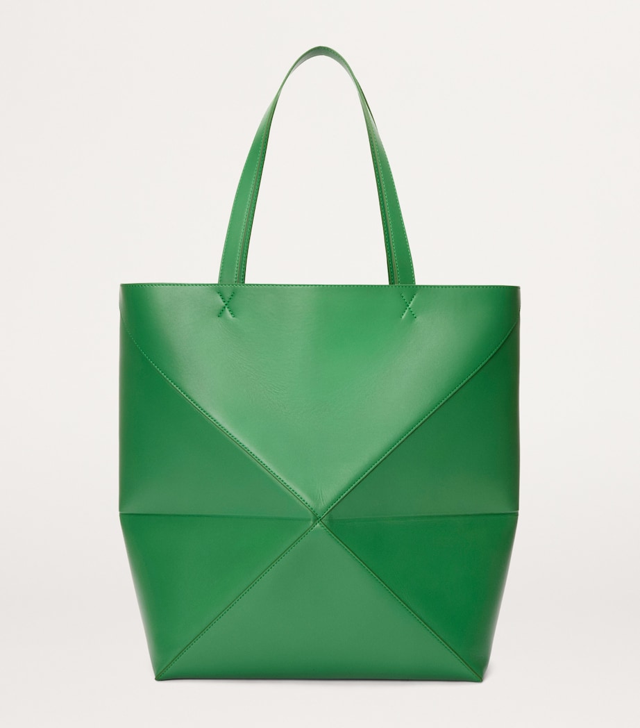 LOEWE Extra Large Leather Puzzle Fold Tote Bag Tropical Green Image 4