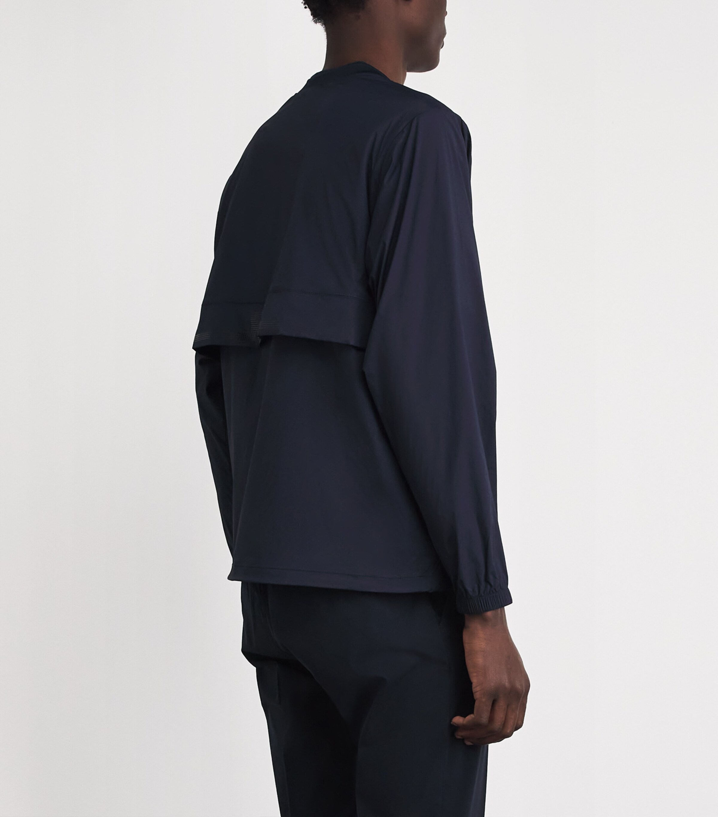 J Lindeberg Mens Crew-Neck Ulf Windbreaker Sweatshirt Jl Navy Image 5
