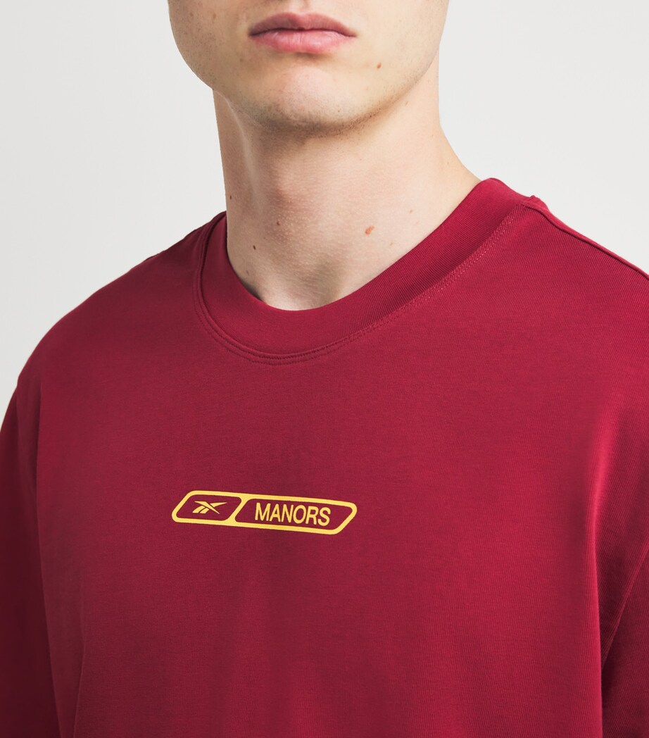 x Reebok Cotton Logo T-Shirt BURGUNDY Image 6